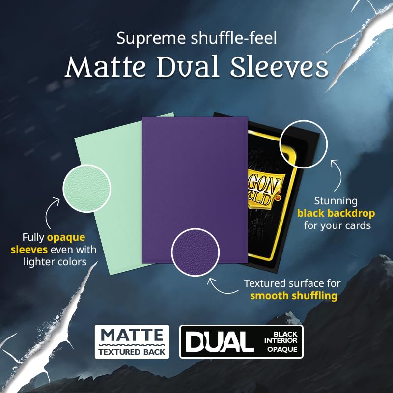 Dragon Shield Matte - Dual Soul Metallic Purple Card Sleeves (100 Count) 5