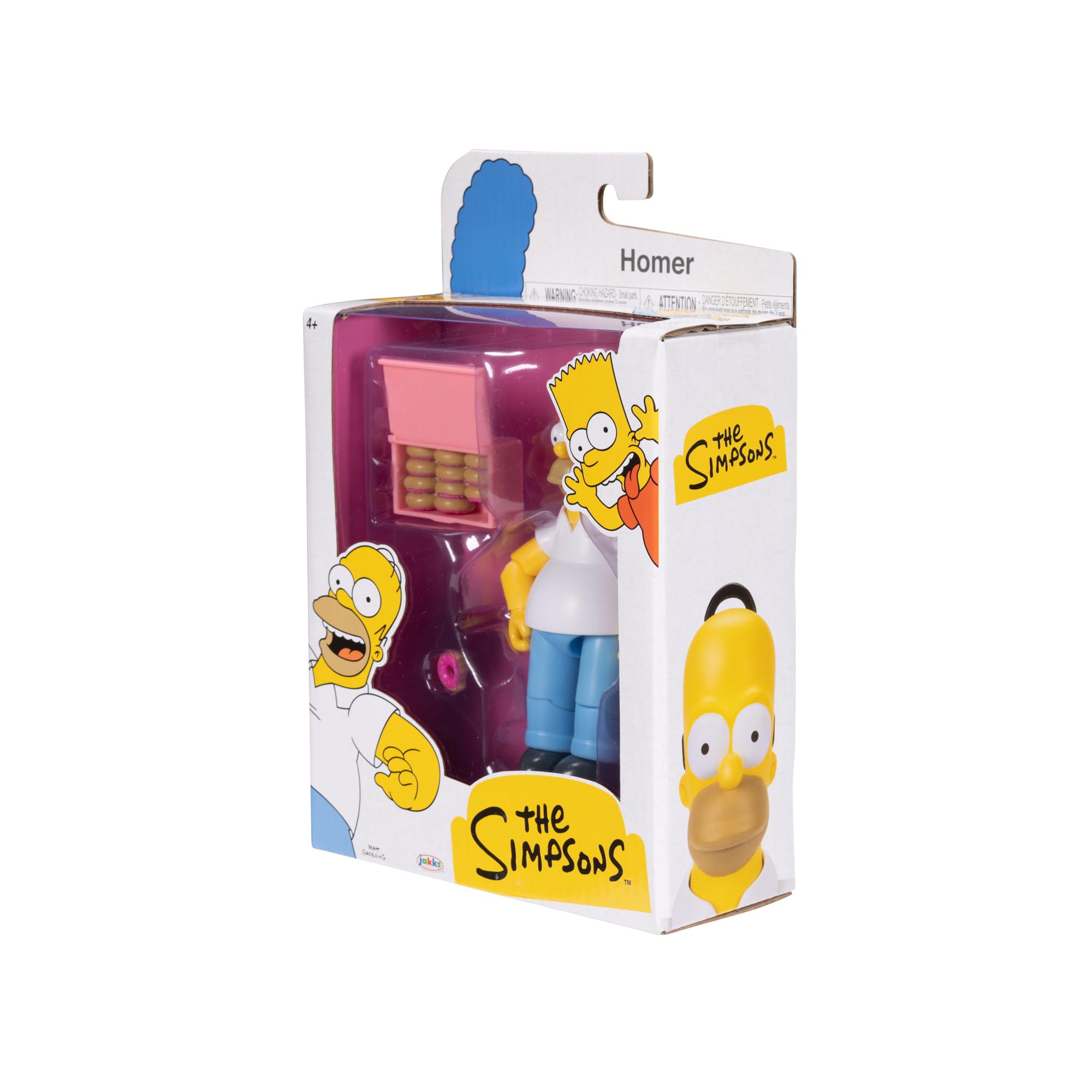 JAKKS Pacific The Simpsons - Homer Simpson 12.7cm Collectible Action Figure with Donut Accessory - Poseable Toy for Fans & Collectors 3