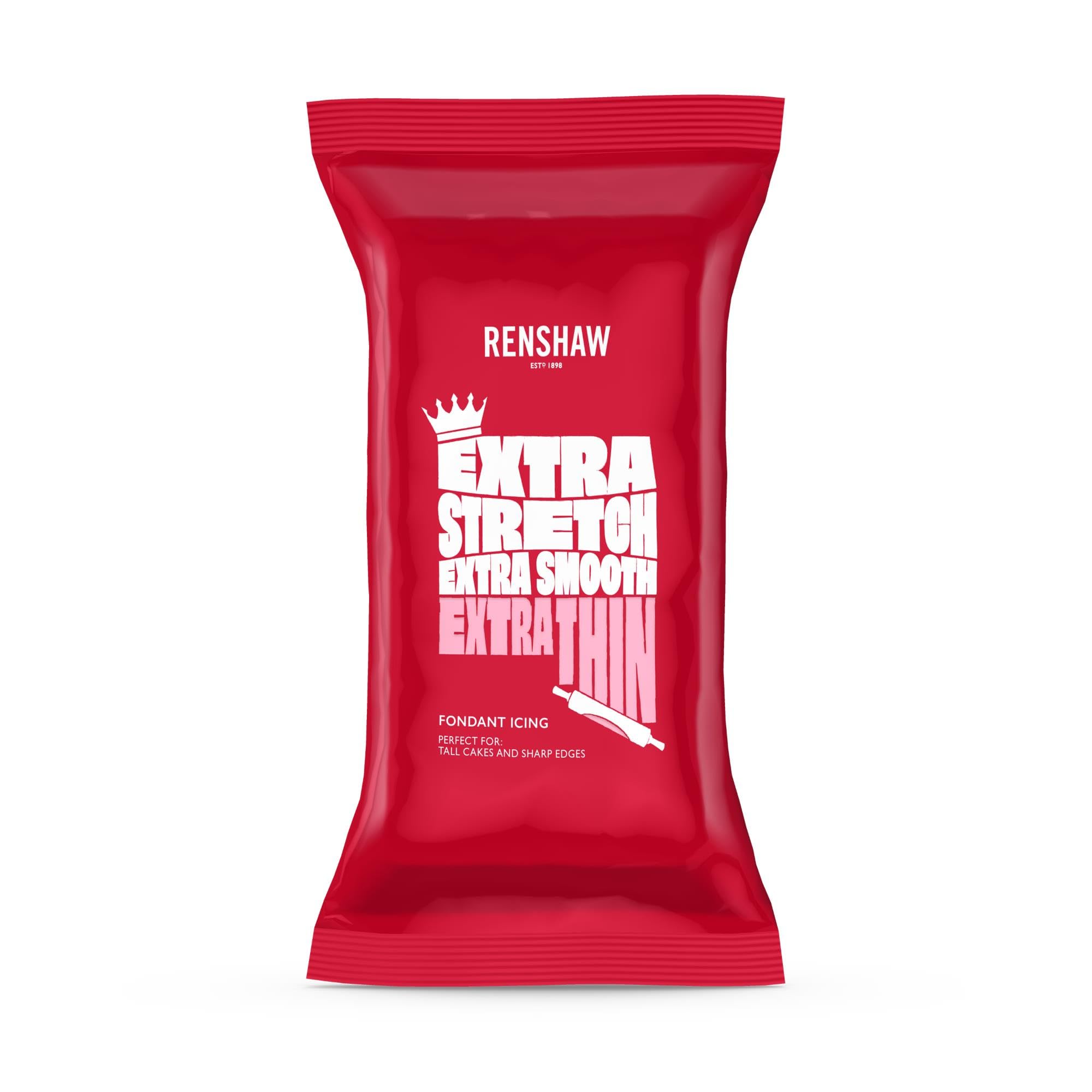 Renshaw - Extra Stretch Smooth & Thin Pink Fondant Icing 1 kg