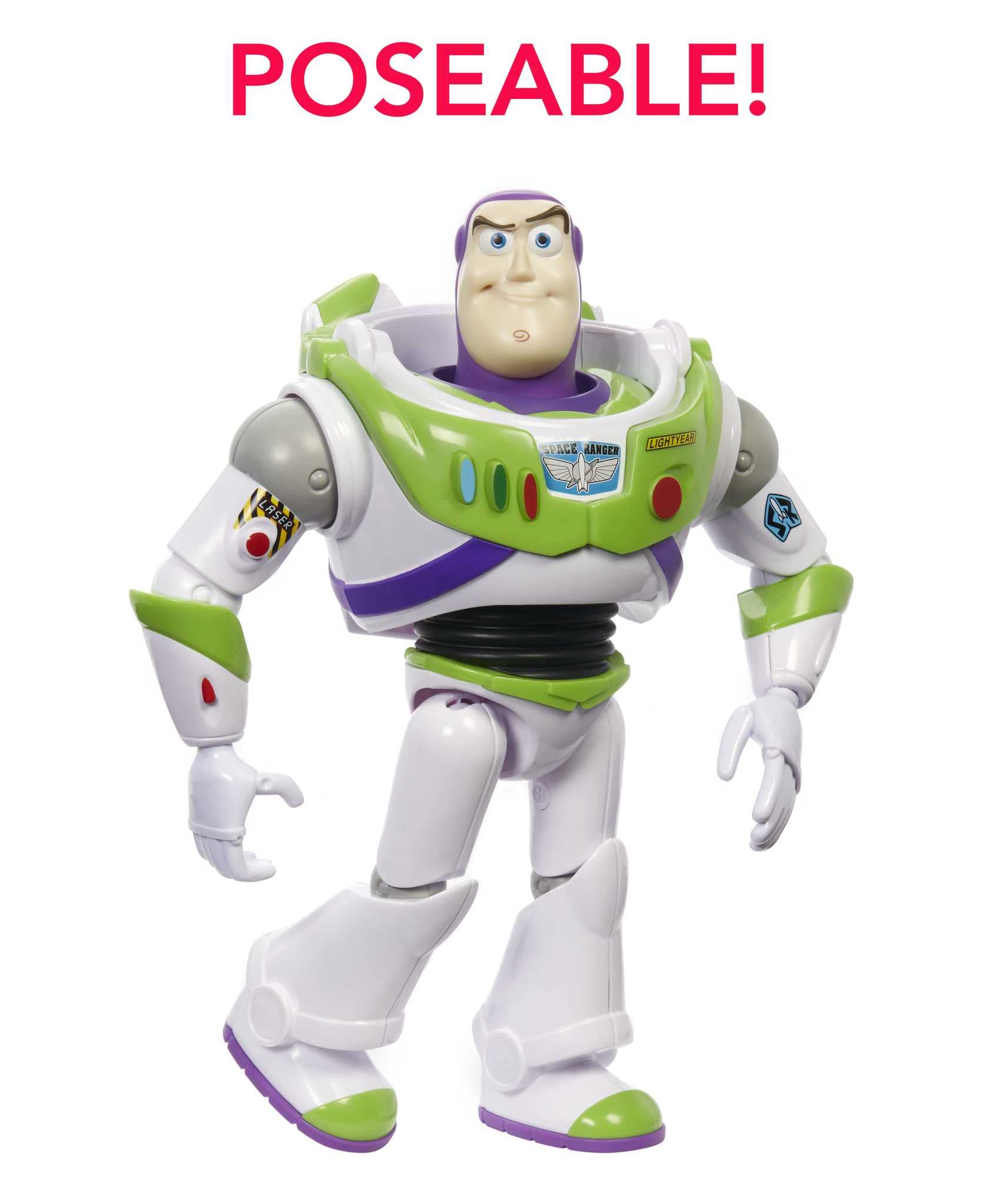 Buzz Lightyear Large Action Figure - 13 Points of Articulation, Movie-Accurate Design, Ages 3+