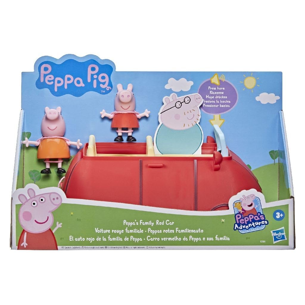 Peppa Pig Peppa’s Family Red Car Toy - Interactive Vehicle with Sounds & Rolling Wheels for Ages 3+ 6