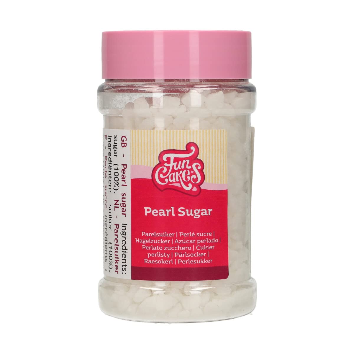 FunCakes Pearl Sugar - Bake Stable Sugar Nibs for Waffles, Cinnamon Rolls & Baking