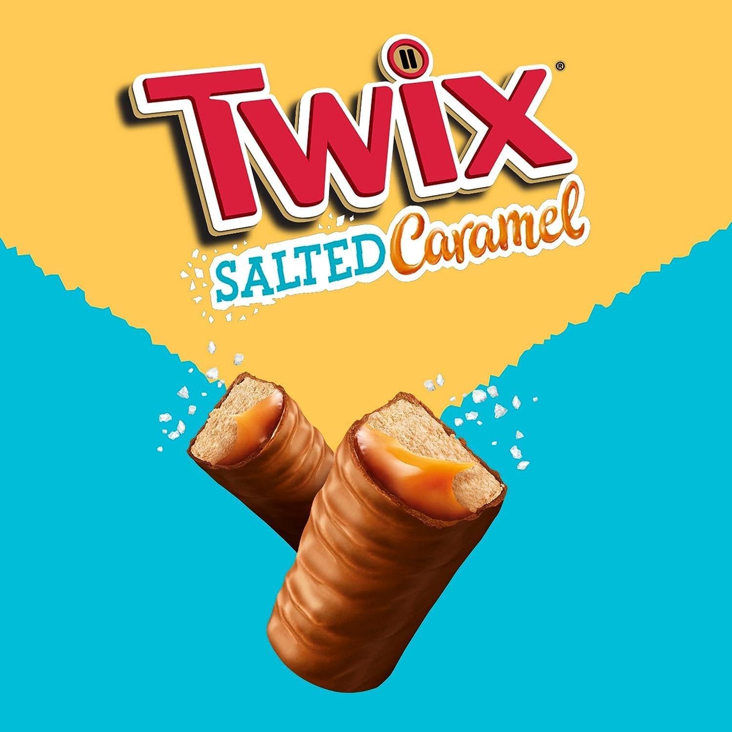 Twix - Salted Caramel & Milk Chocolate Fingers Biscuit Snack Bars Multipack (9x20g)