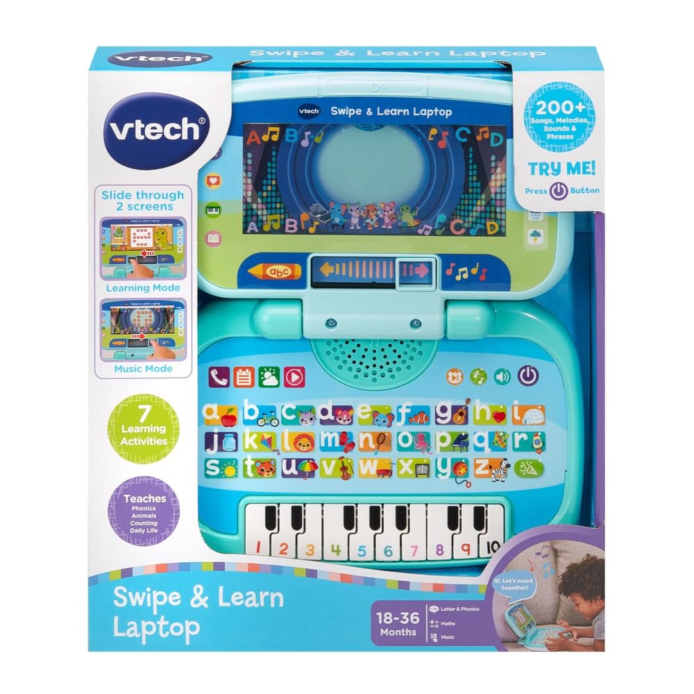 VTech Swipe & Learn Laptop - Educational Electronic Toy for Toddlers 18 Months+