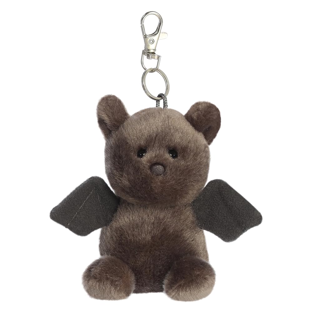 AURORA Palm Pals Luna Bat Clip-On - 10cm Grey Soft Toy | Suitable from Birth | Polyester