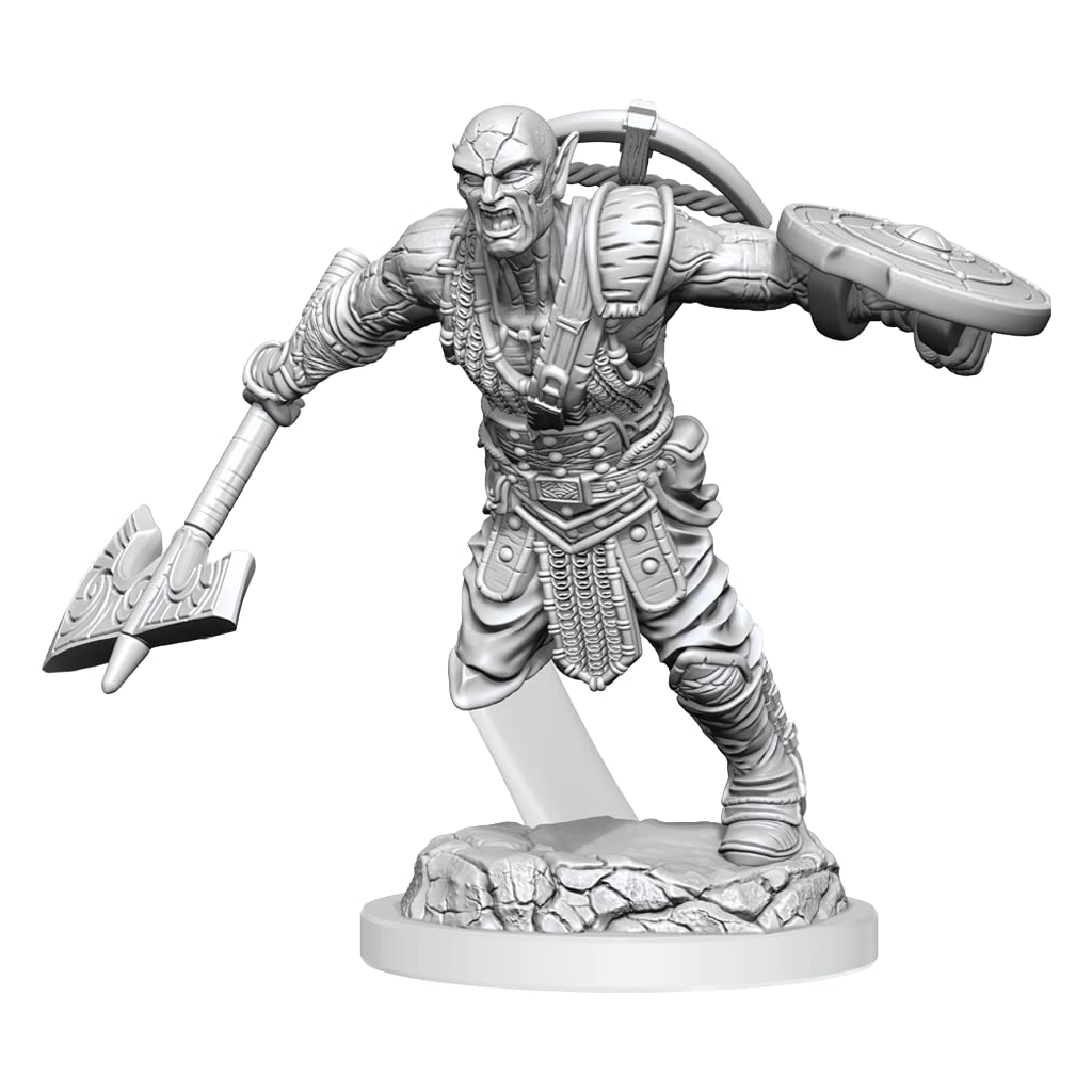 WizKids D&D Nolzur's Marvelous Earth Genasi Fighter Unpainted Miniature