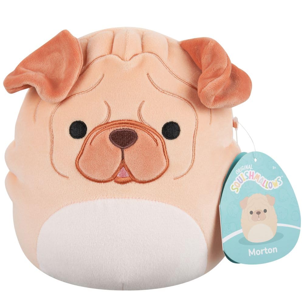 Squishmallows Morton the Brown Shar Pei Plush - Tan 7.5-Inch Stuffed Animal 5