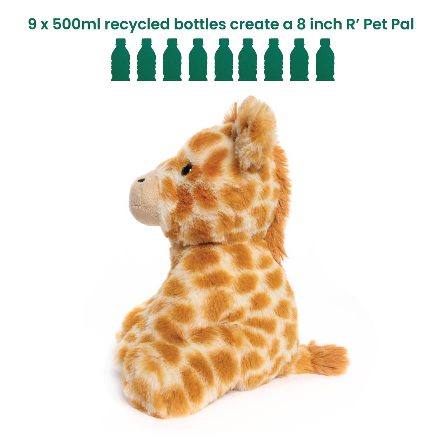 Lesser & Pavey RPET Pals Gina Sitting Giraffe - Eco-Friendly Plush Stuffed Animal 3