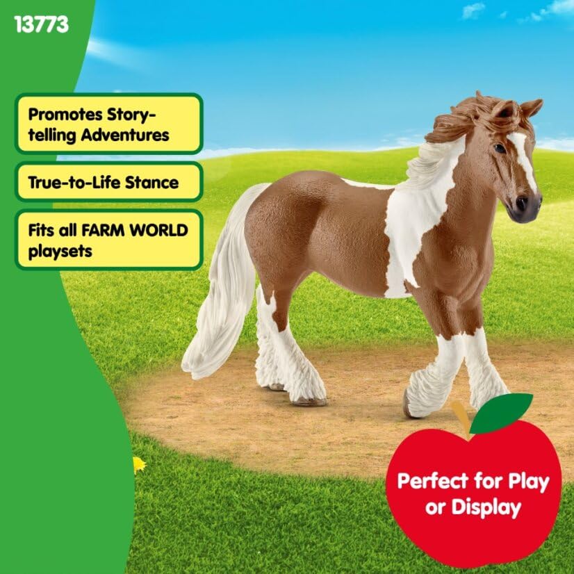 SCHLEICH Tinker Mare Farm World Figurine - Individually Hand-Painted Animal Toy for Kids 4