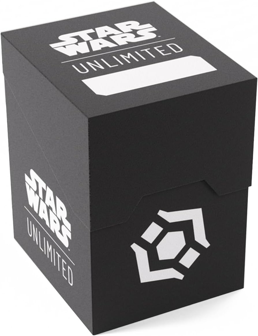Gamegenic Star Wars Unlimited Soft Crate - Black/White TCG Deck Box with Token Storage