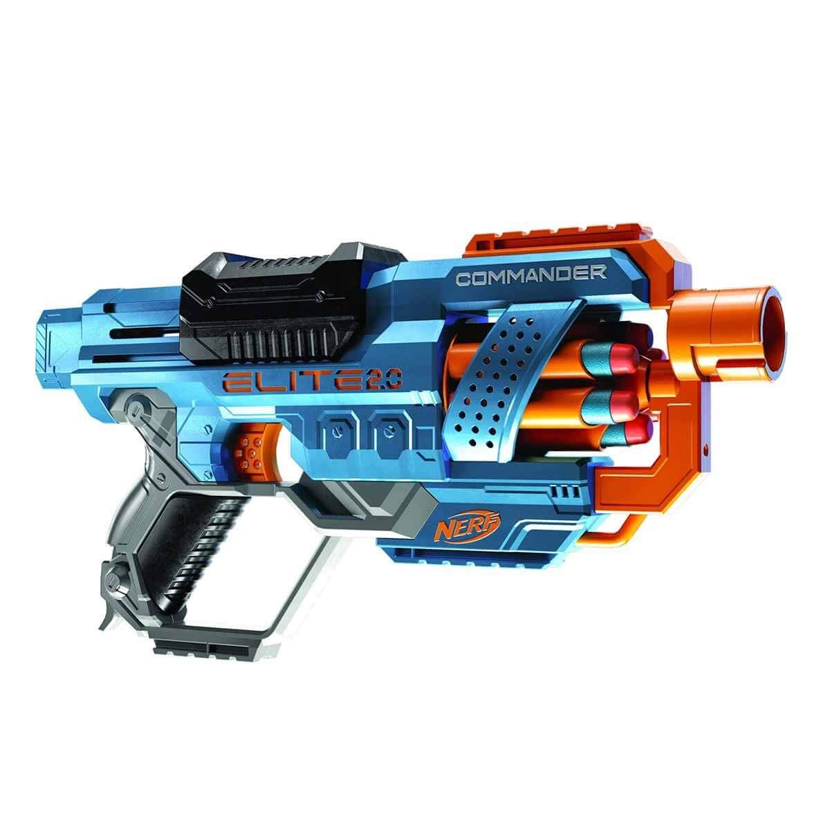 Nerf Elite 2.0 Commander RD-6 Blaster - 6-Dart Drum, Slam Fire, Tactical Rails - Ages 8+ 14