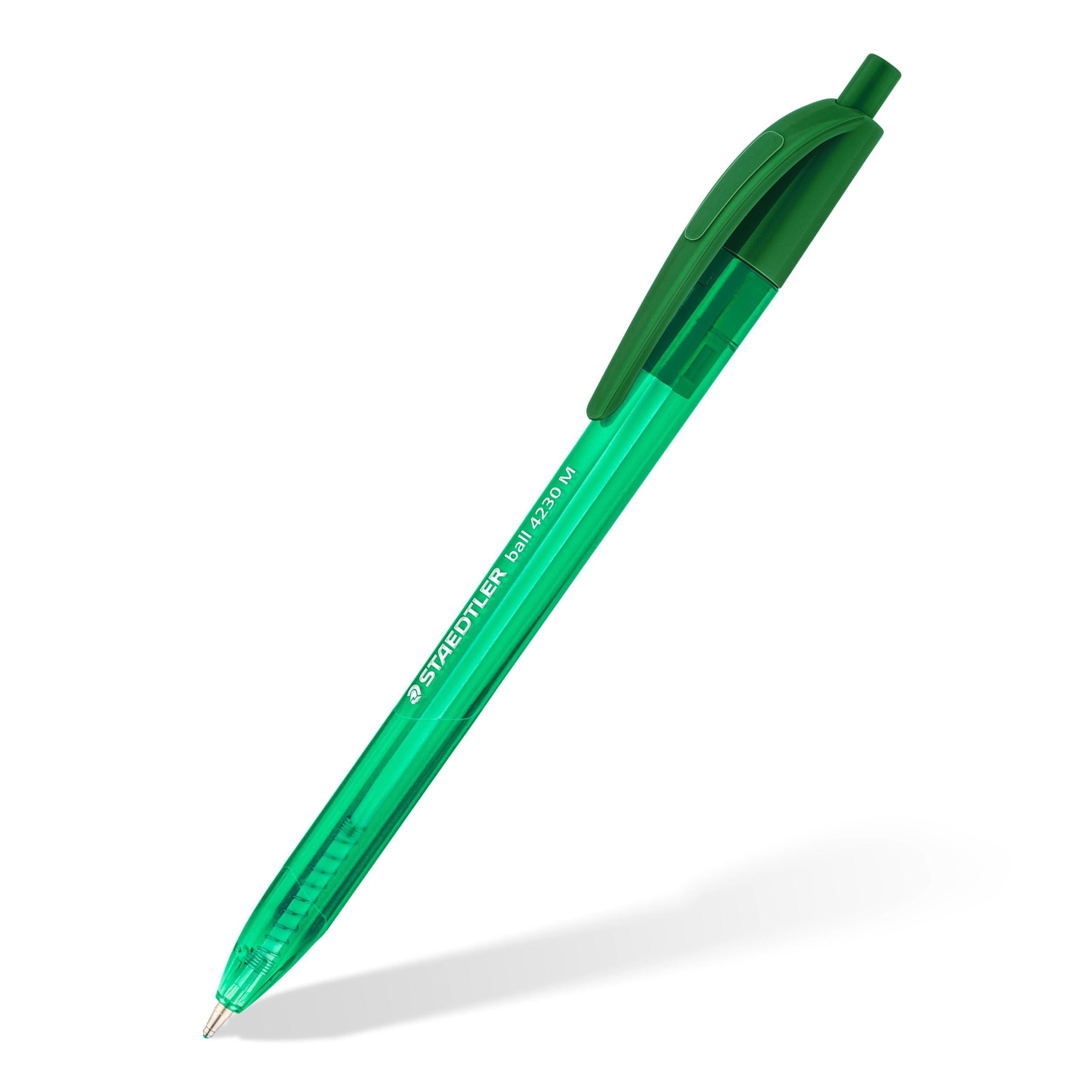 STAEDTLER 4230 M-5 Retractable Ballpoint Pen - Green Ink | 1.0mm Medium Point | Pack of 10 2