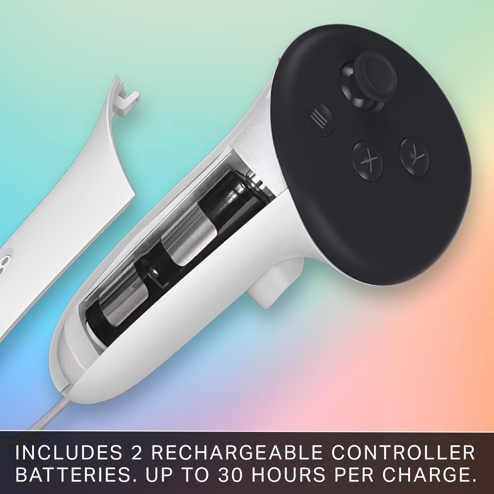 PowerA Charging Station for Meta Quest 3 / 3S - Officially Licensed VR Charging Dock with Rechargeable Controller Batteries 11