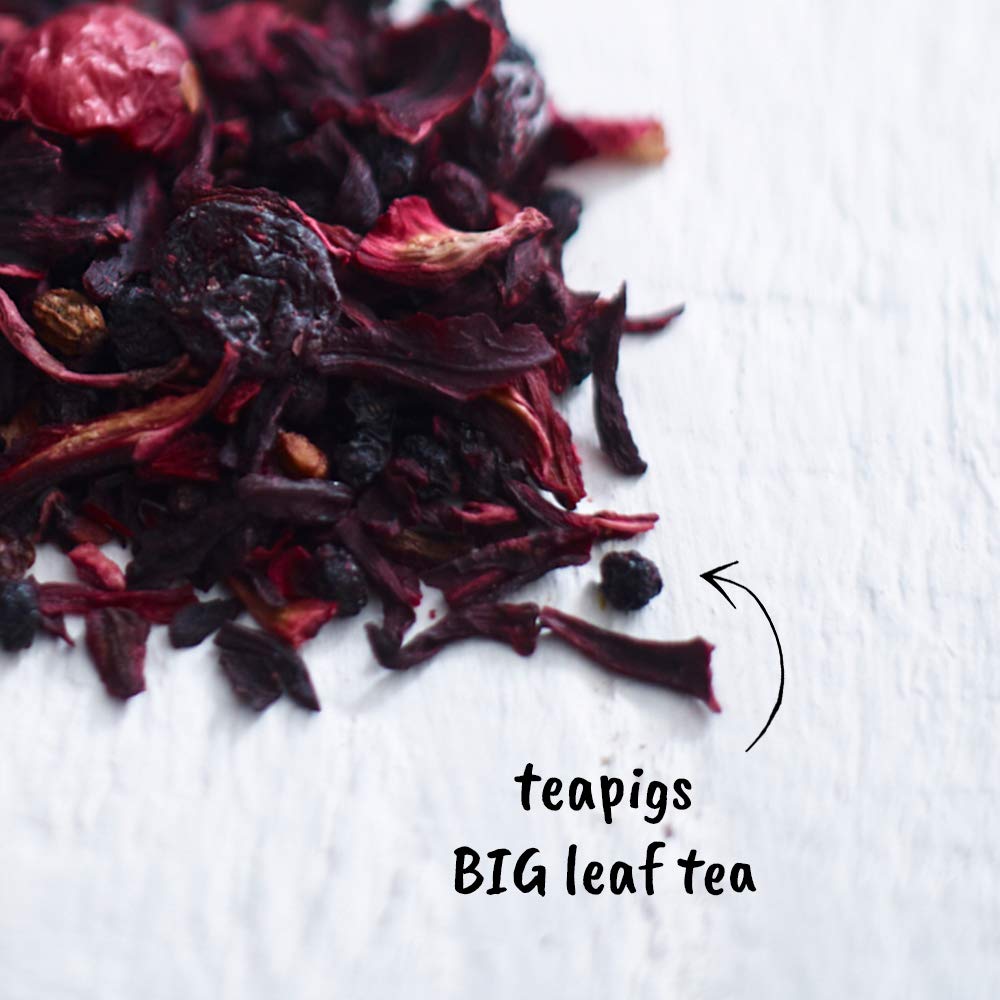 teapigs Super Fruit Tea - Caffeine-Free Herbal Loose Leaf Tea with Hibiscus