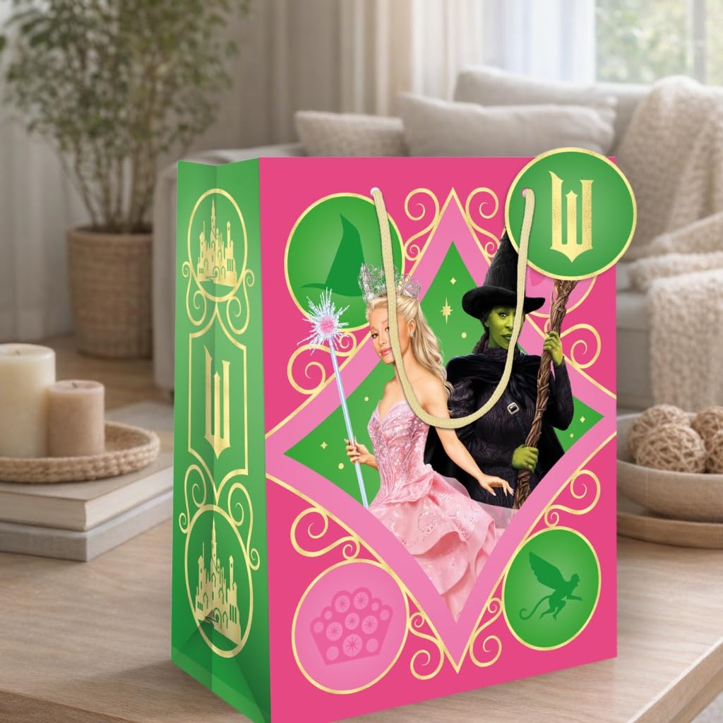 Danilo Promotions LTD Wicked Medium Gift Bag - Glinda & Elphaba Musical Theatre Fan Gift Wrap