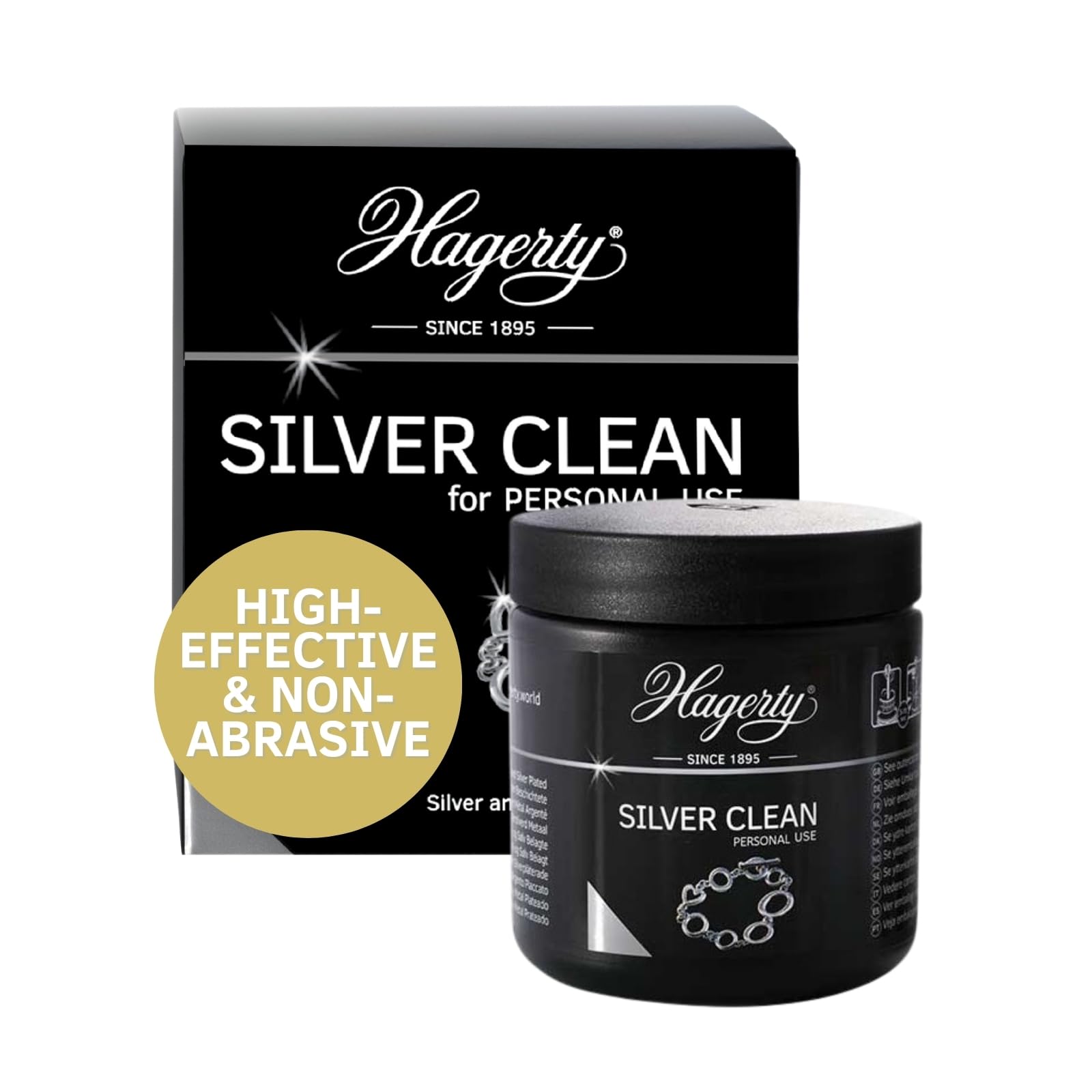 Hagerty Silver Clean Jewellery Dip Bath - Instant Tarnish Remover | 170 ml Liquid Polish 1