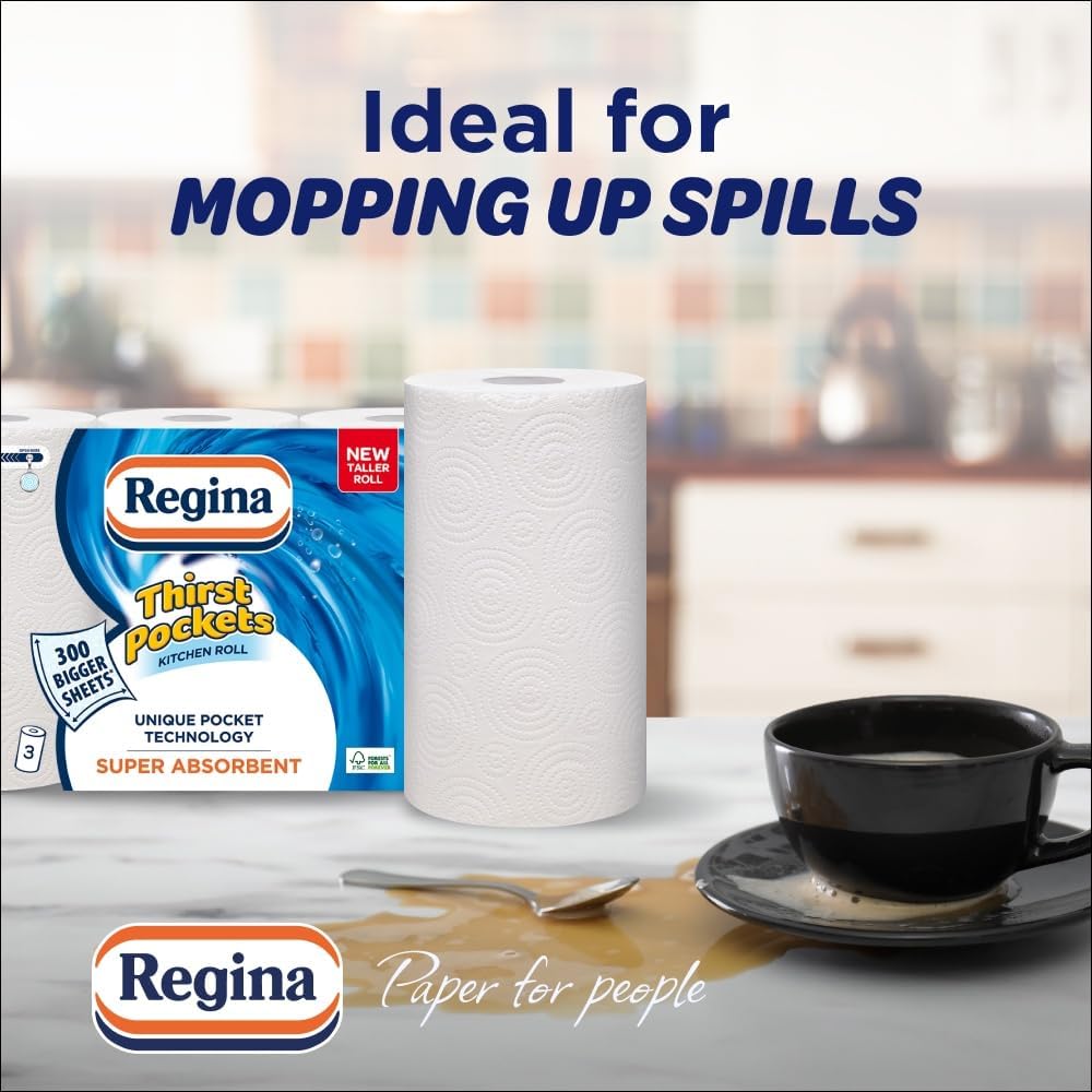 Regina - Thirst Pockets Kitchen Roll, 6 Rolls 3