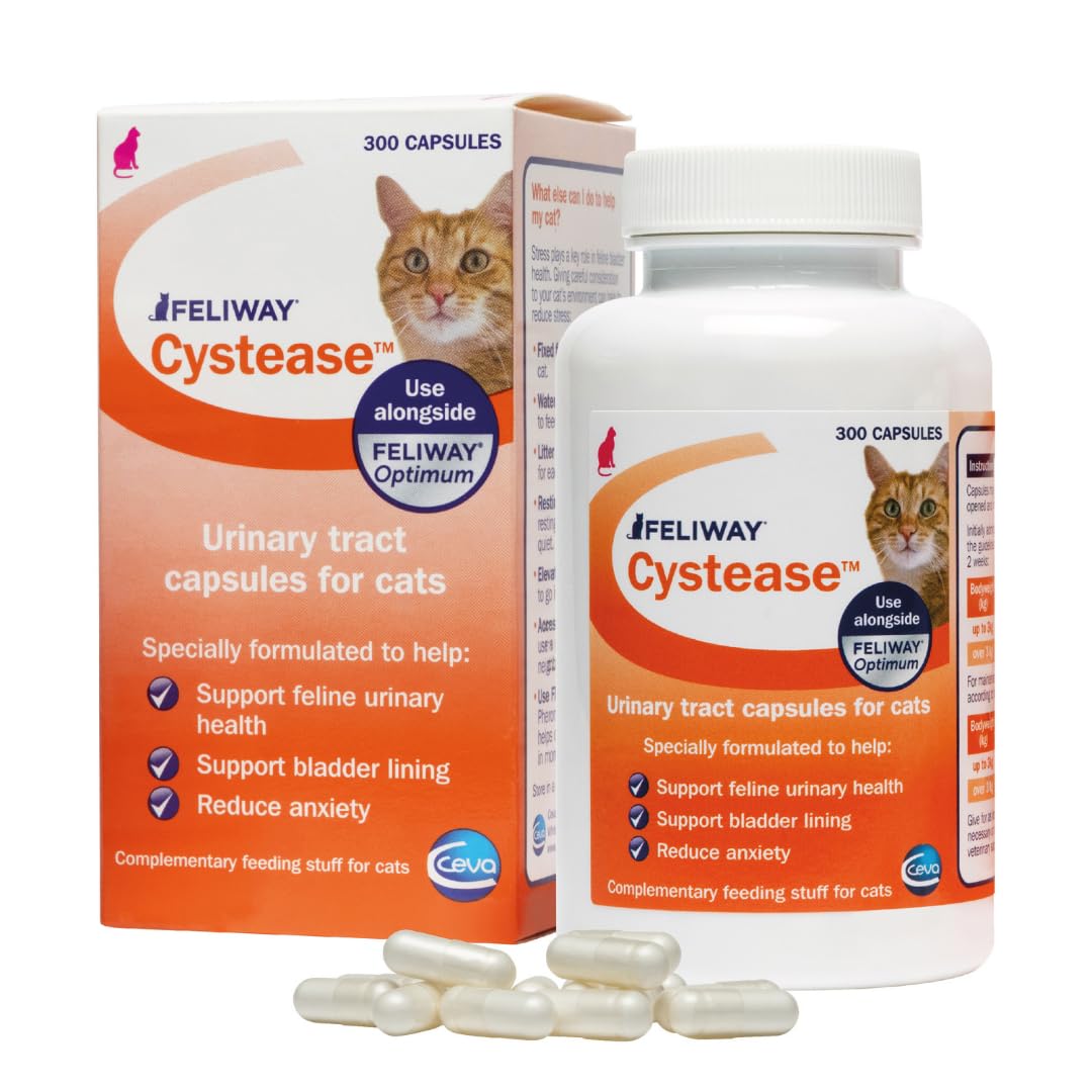Feliway Cystease - For Stress-Related Bladder Problems in Cats | 300 Capsules 1