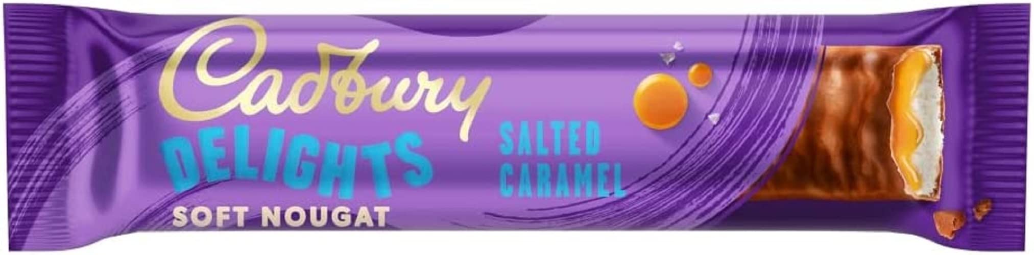 Cadbury Delights Soft Nougat Salted Caramel Bars - Pack of 5 (22g Each) 3