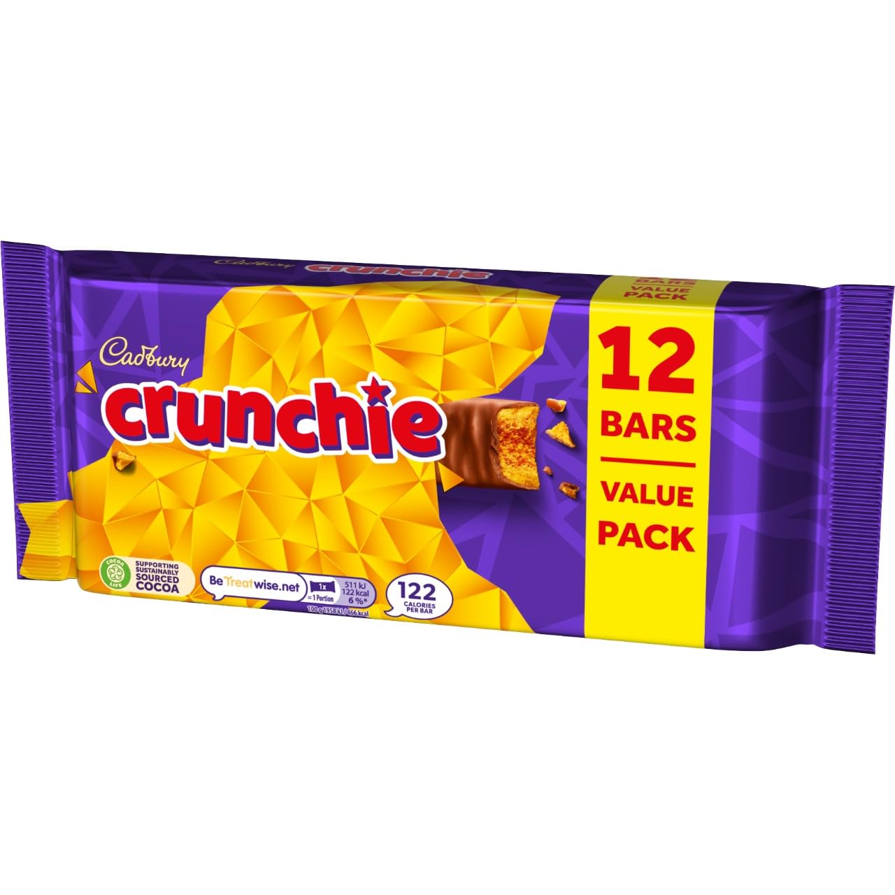 Cadbury Crunchie Chocolate Bar - Honeycomb Centre Covered in Milk Chocolate,12 Pack 3