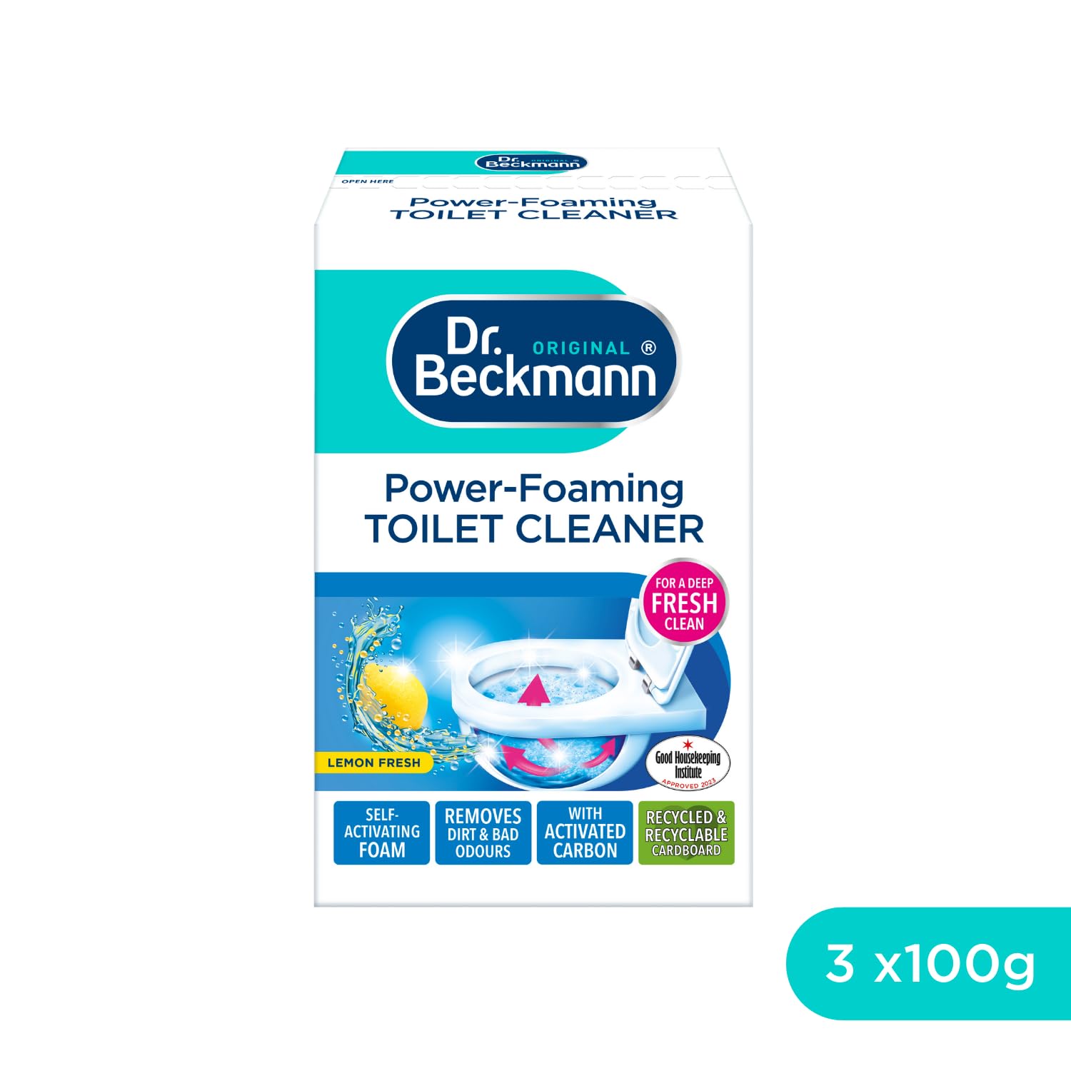 Dr. Beckmann - Power-Foaming Toilet Cleaner, Activated Carbon Formula, 100g (3 Count) 10