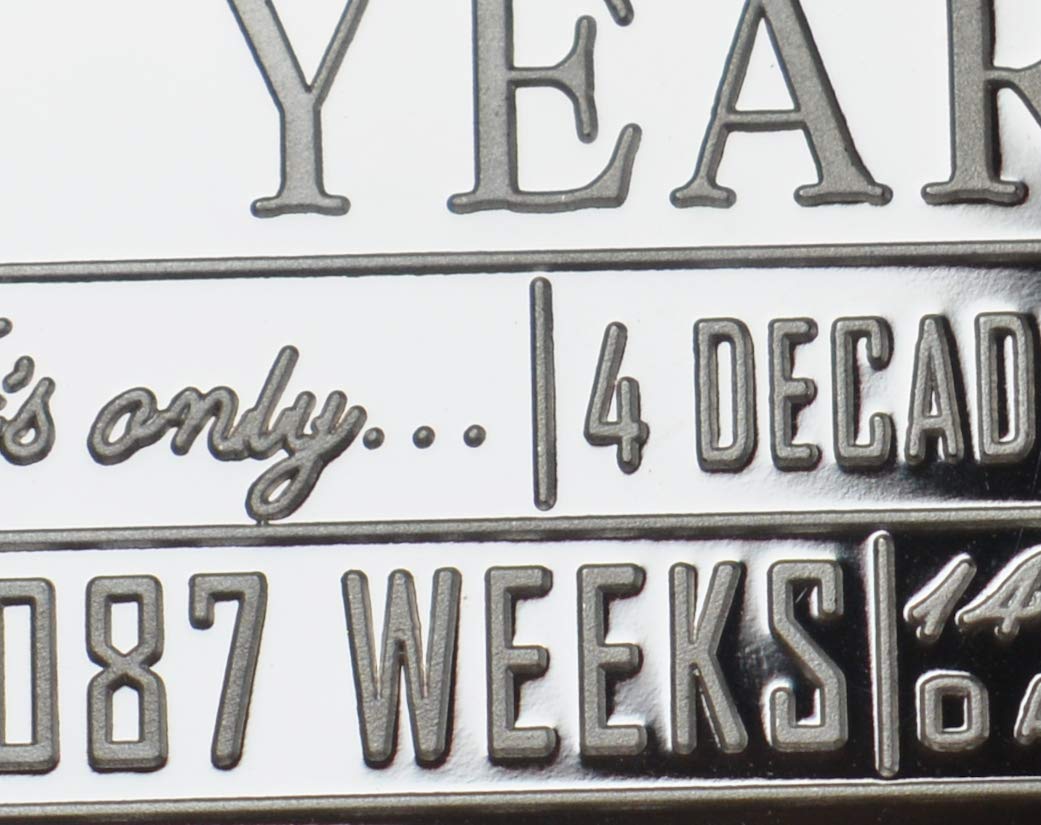 The Commemorative Coin Company 40th Birthday .999 Silver Commemorative Coin - Proof Finish with 24ct Gold and Faux Pearl