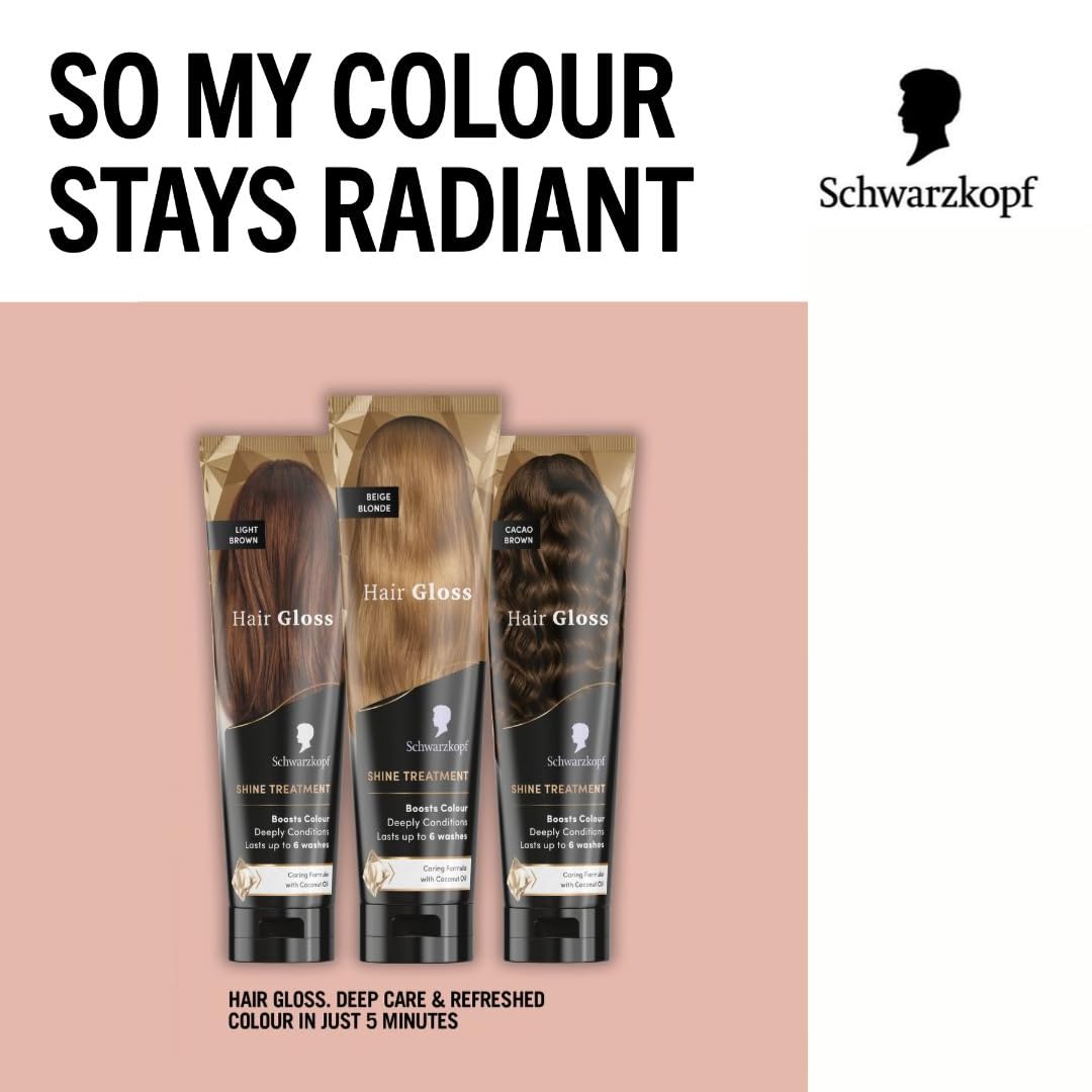 Schwarzkopf Hair Gloss Beige Blonde - Semi-Permanent Colour Refresh, 150ml | Coconut Oil Infused | Enhances Shine & Reduces Breakage 5