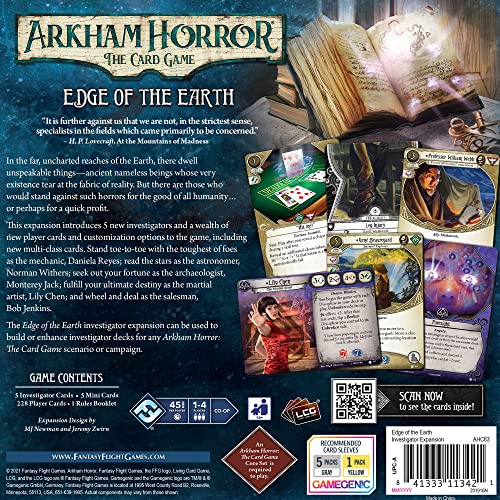 Fantasy Flight Games Arkham Horror: The Card Game Edge of the Earth Investigators Expansion 6