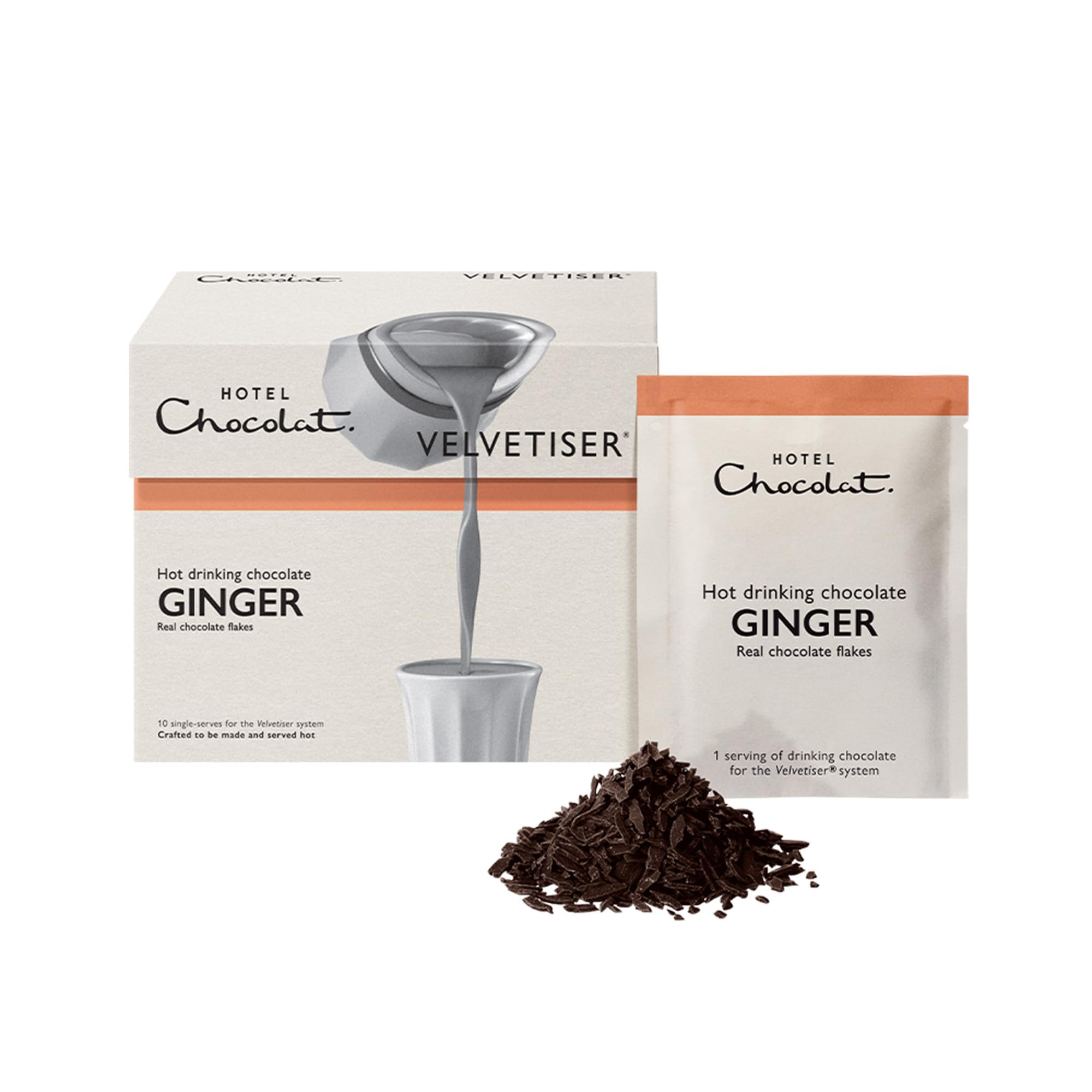 Hotel Chocolat - Ginger Hot Chocolate Sachets (10 Servings)