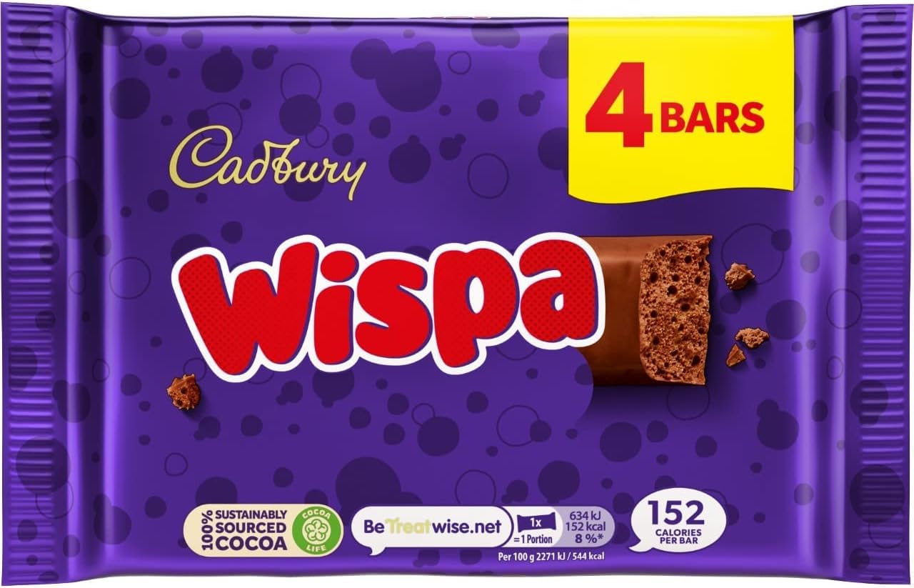 Cadbury - Wispa Chocolate Bar (95g Multipack of 4)