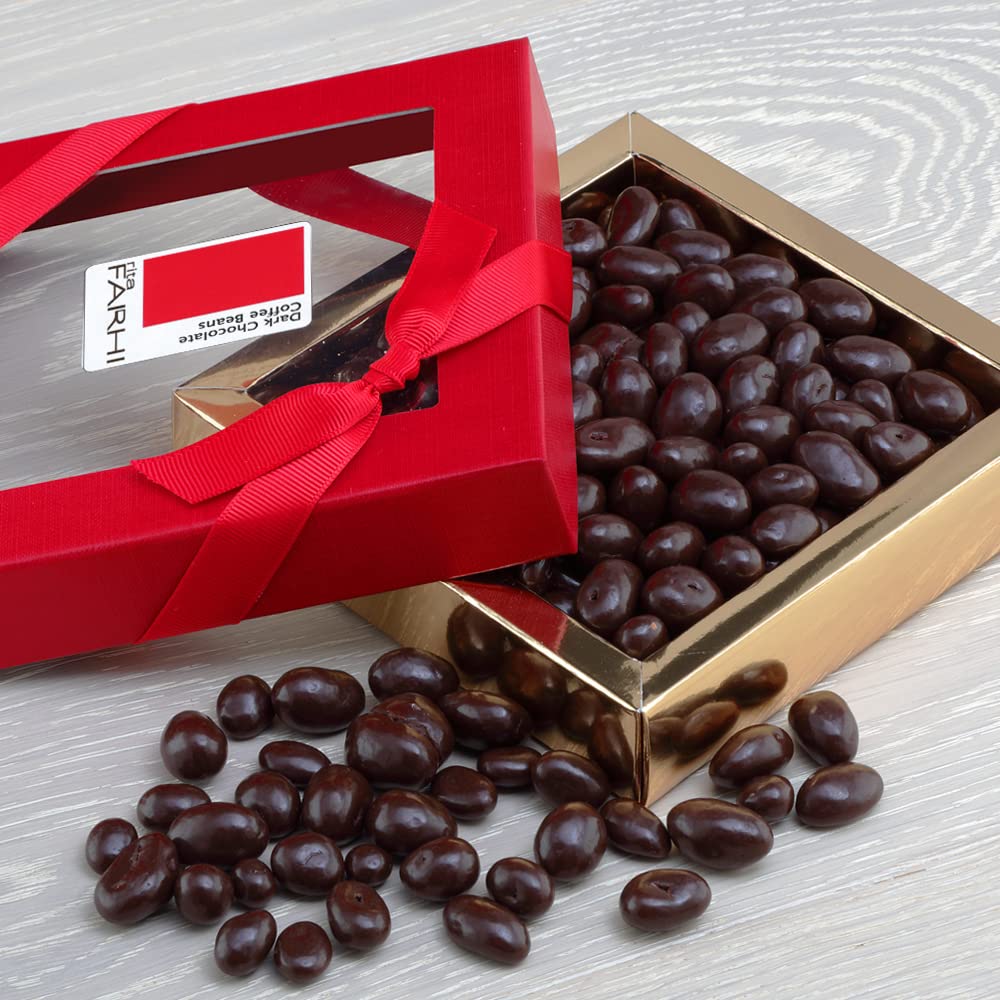 Rita Farhi Dark Chocolate Coated Coffee Beans Gift Box | 200g | Made in Britain 2