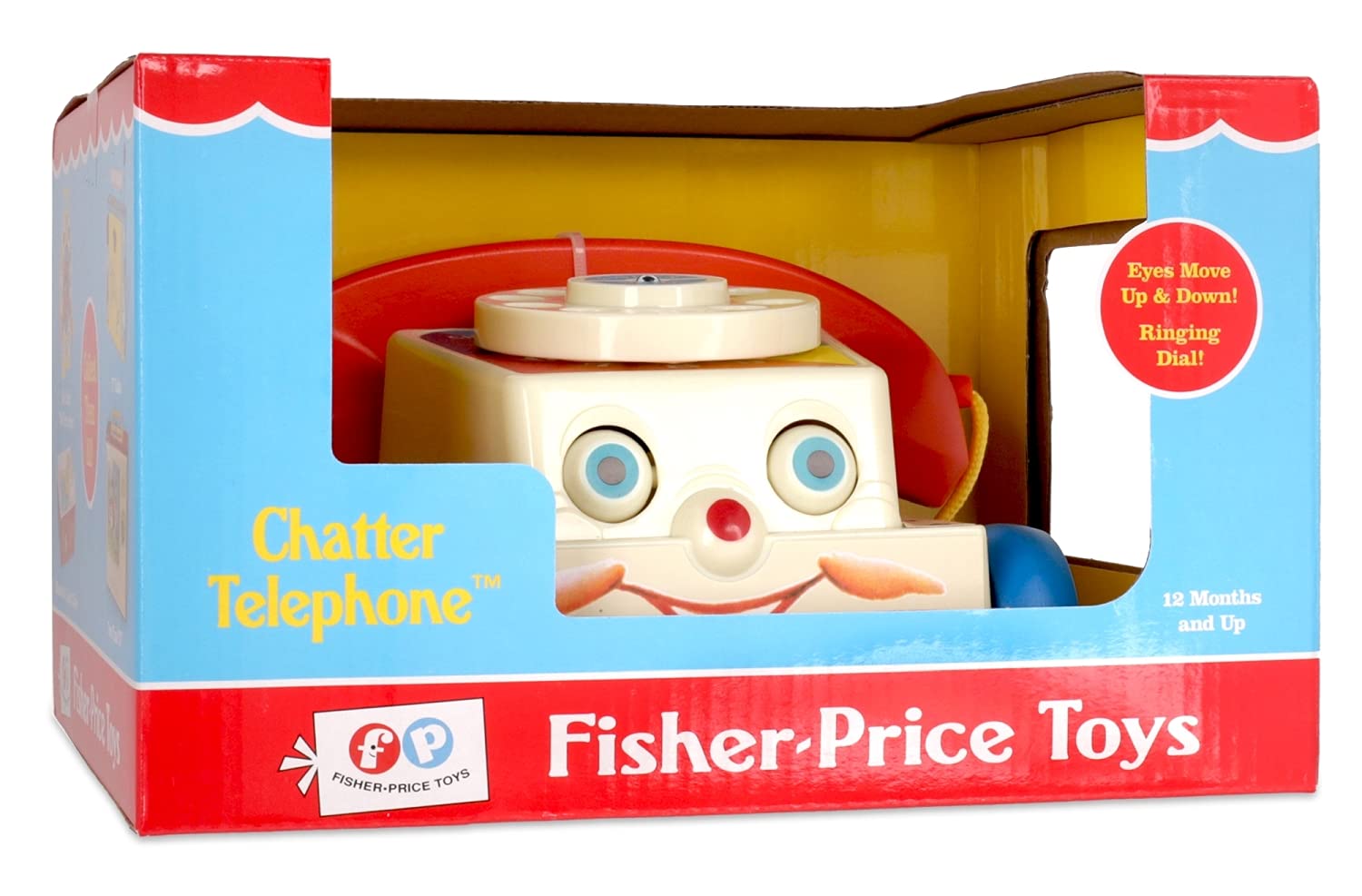 Fisher Price Chatter Telephone - Retro Push Along Toy for Toddlers 12M+ 4