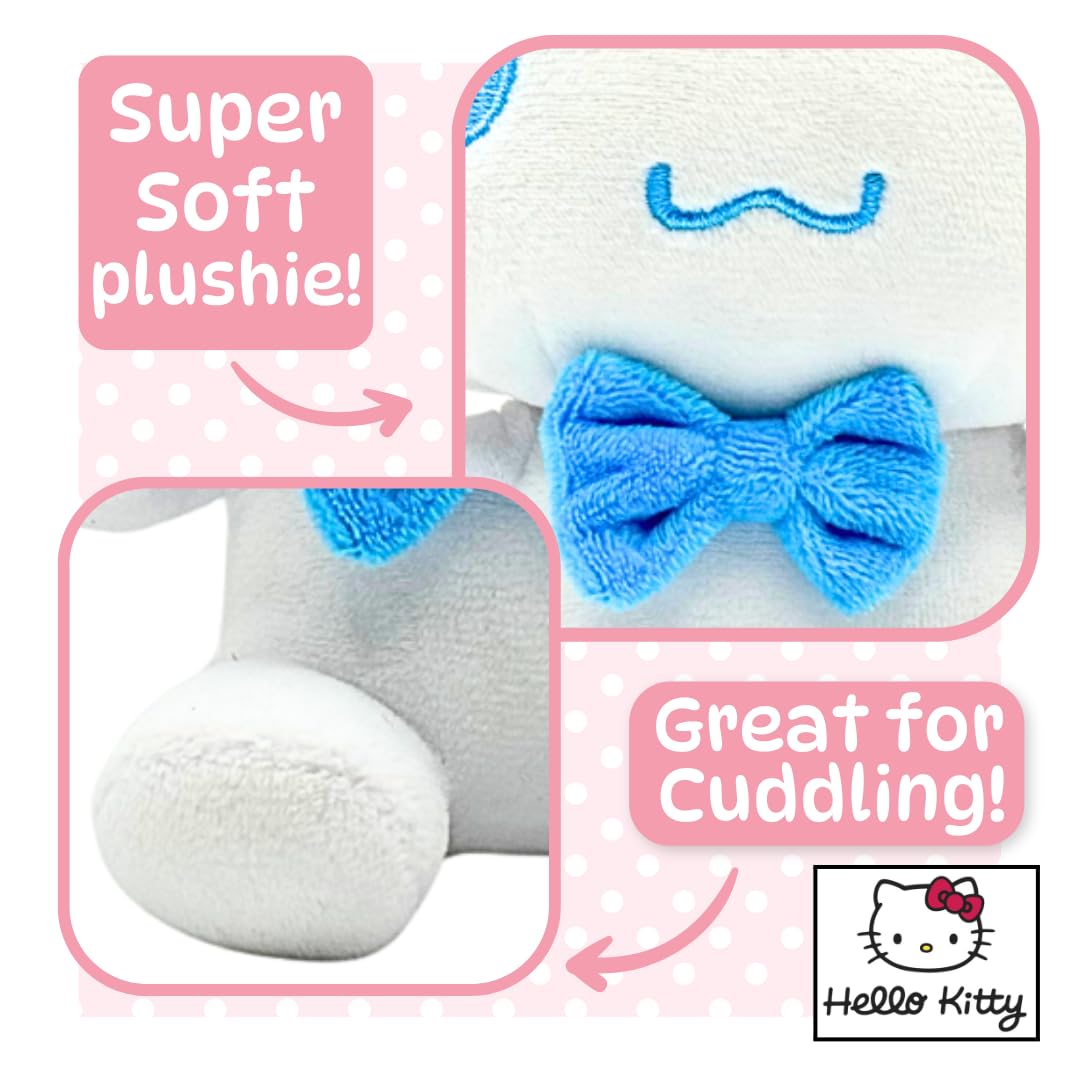 Sanrio Cinnamoroll Plush 15cm - Soft White Stuffed Toy with Blue Bowtie for Kids & Collectors 4