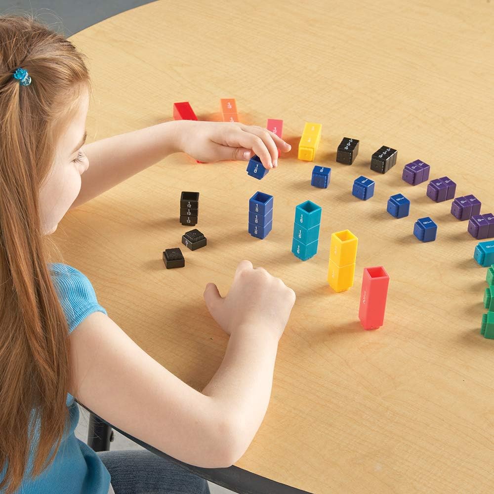 Learning Resources Fraction Tower Cubes - Educational Interlocking Math Manipulatives for Ages 6-10 8