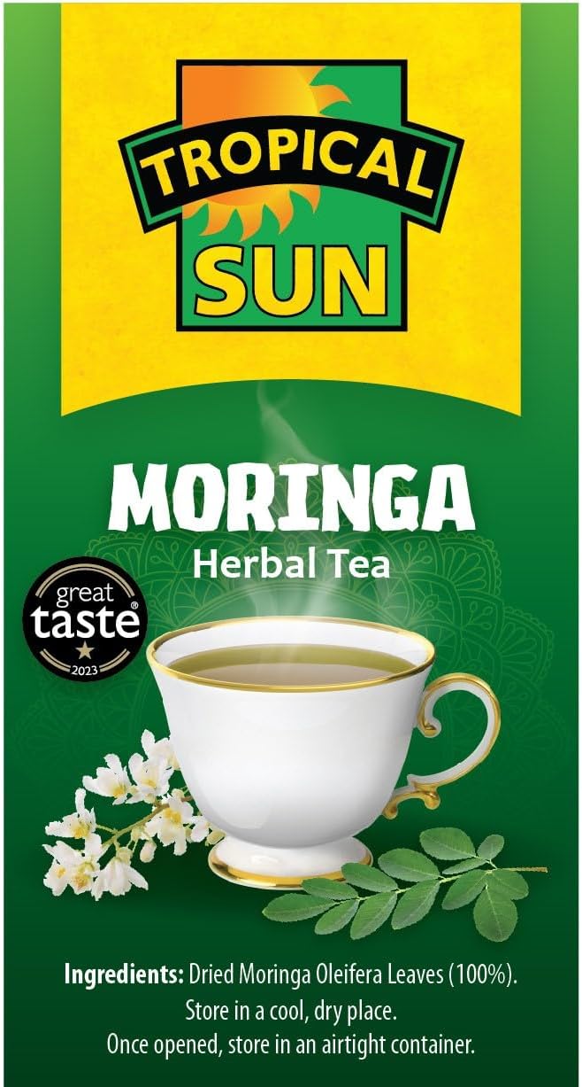 Tropical Sun Moringa Tea, 100% Dried Moringa Oleifera Leaves, Caffeine-Free Herbal Tea, 1 Box of 20 Tea Bags 3