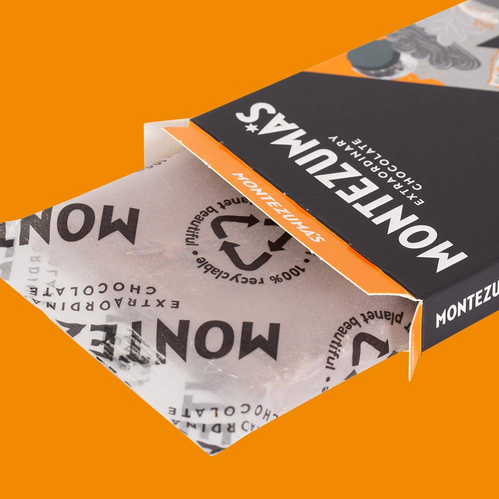 Montezuma - Absolute Black 100% Cocoa Dark Chocolate with Orange & Cocoa Nibs 90g Bar 6