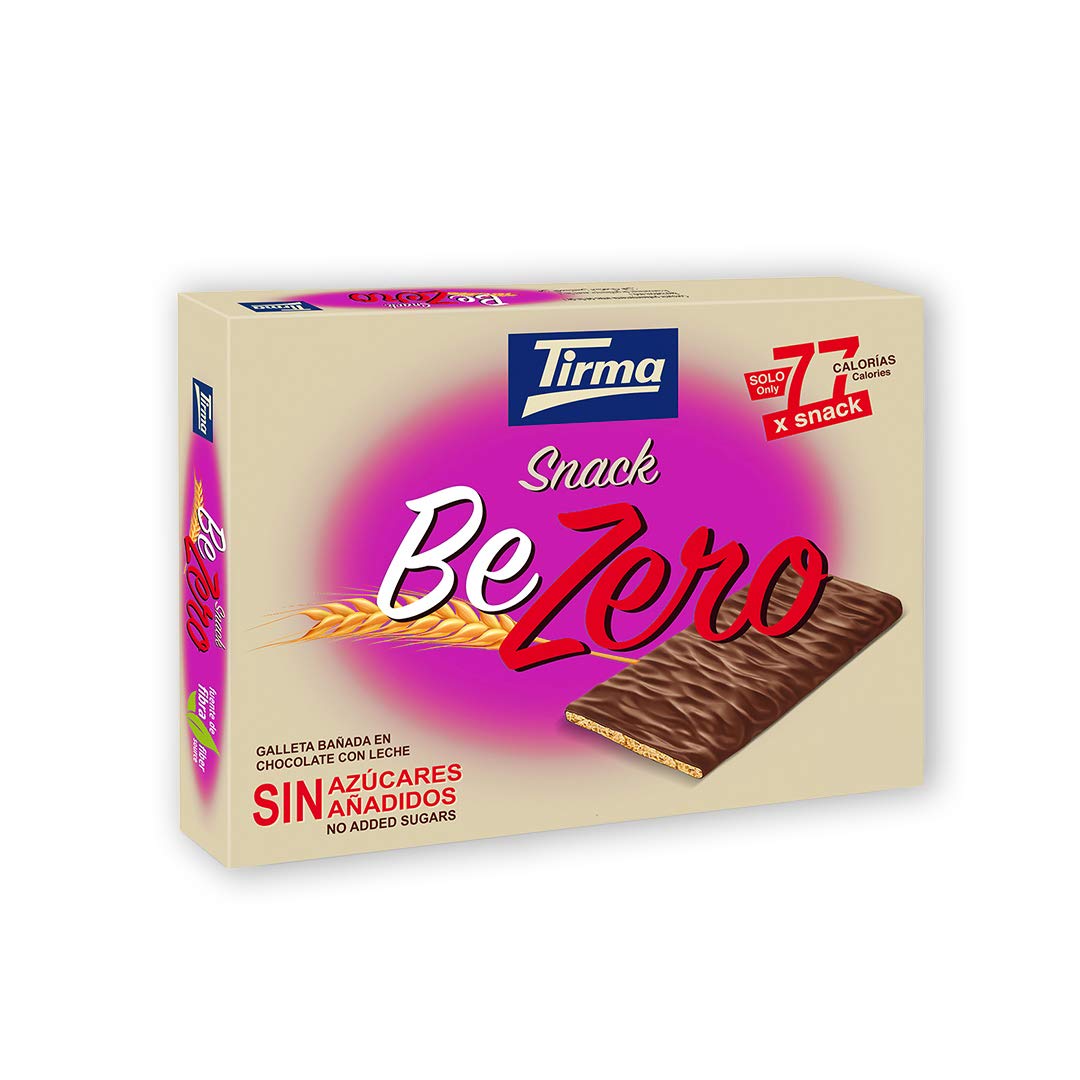 Tirma BeZero Milk Chocolate Light Biscuits - Low Calorie, No Added Sugars, 6 Individually Wrapped Snacks 1