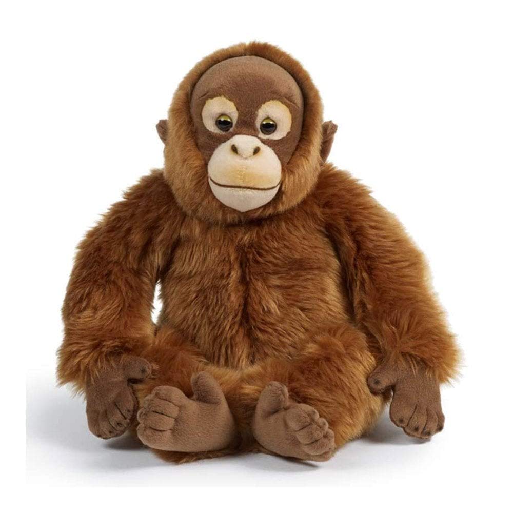 Living Nature Orangutan Plush Toy - Realistic Eco-Friendly Cuddly Monkey, 24cm Brown 2