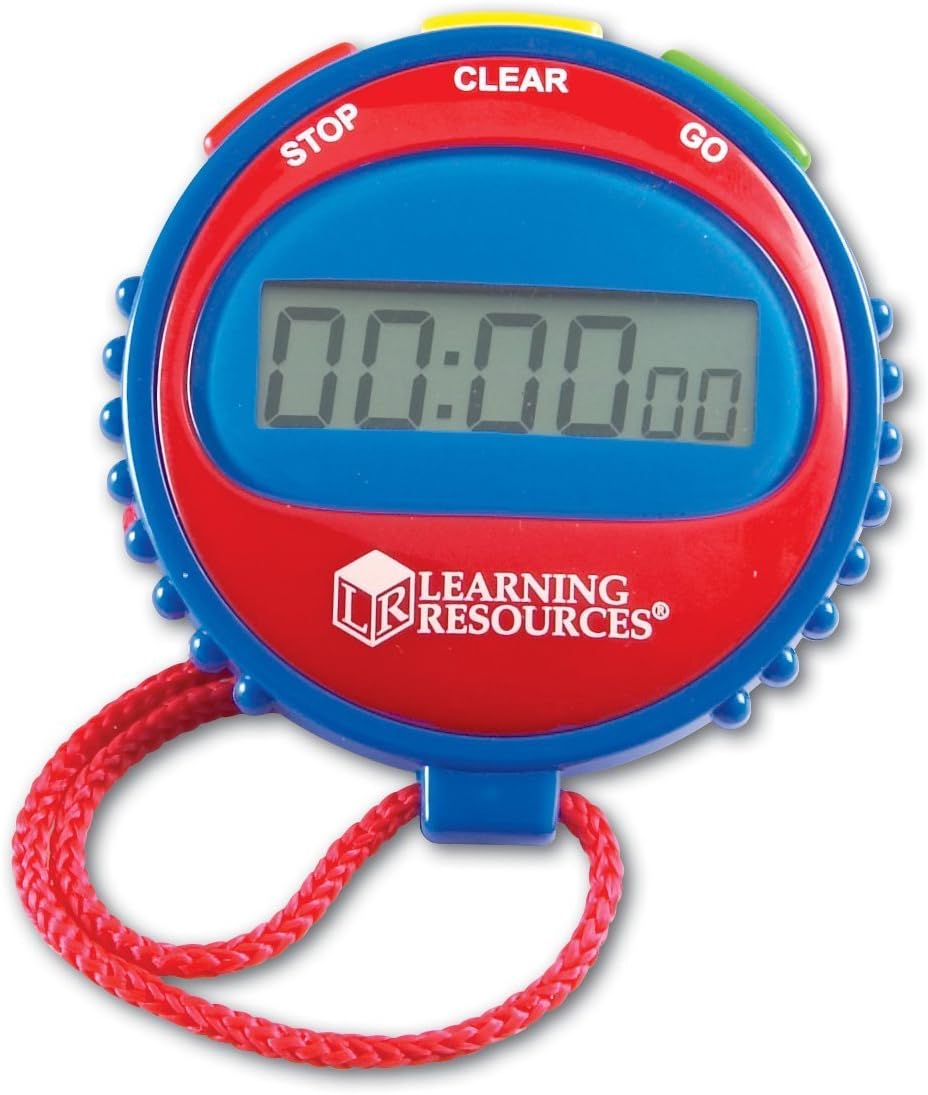 Learning Resources Simple 3-Button Stopwatch - Educational Timer for Kids Ages 5+