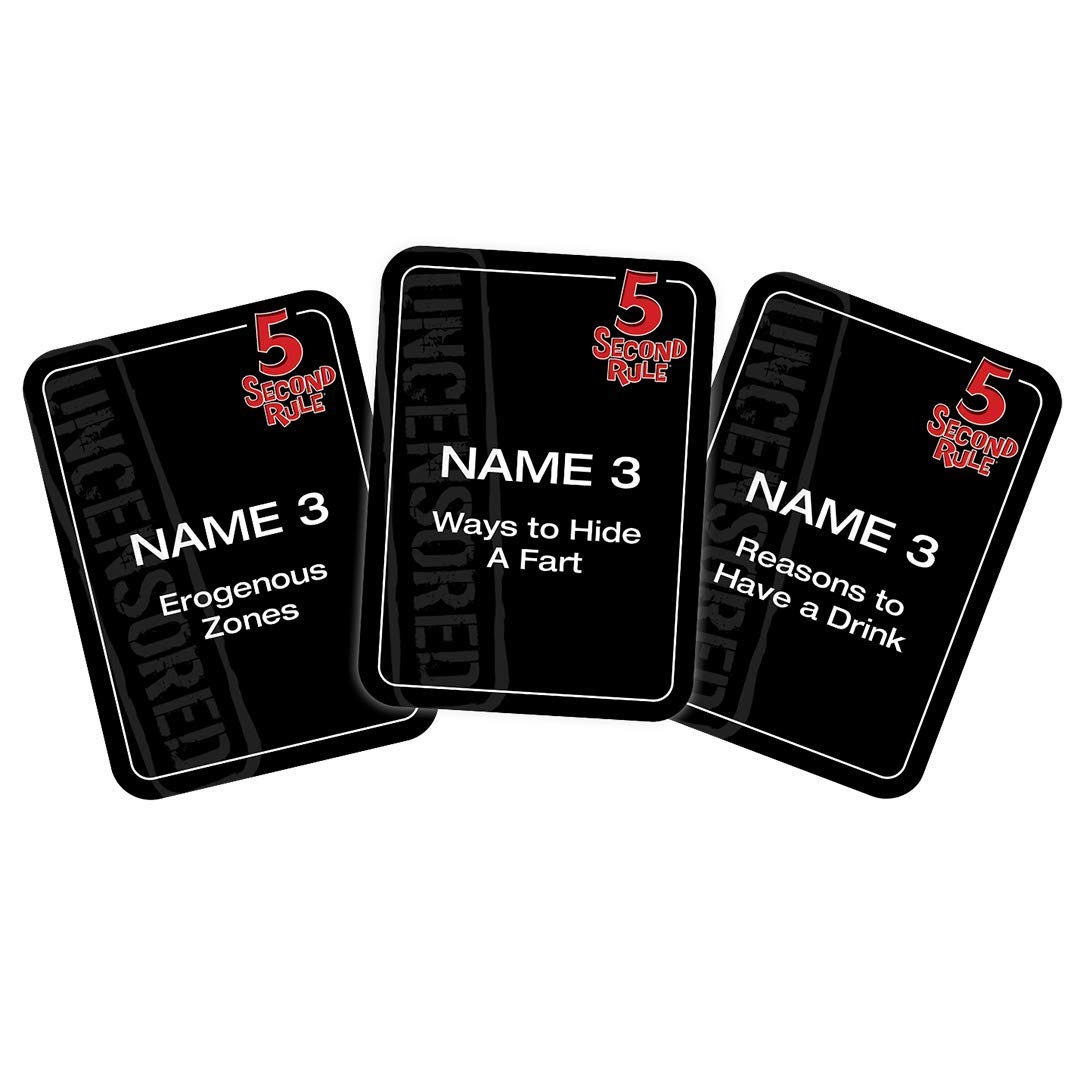 PlayMonster 5 Second Rule Uncensored - Quickfire Card Game for Adult Party Fun - Drinking Games - Ages 17+