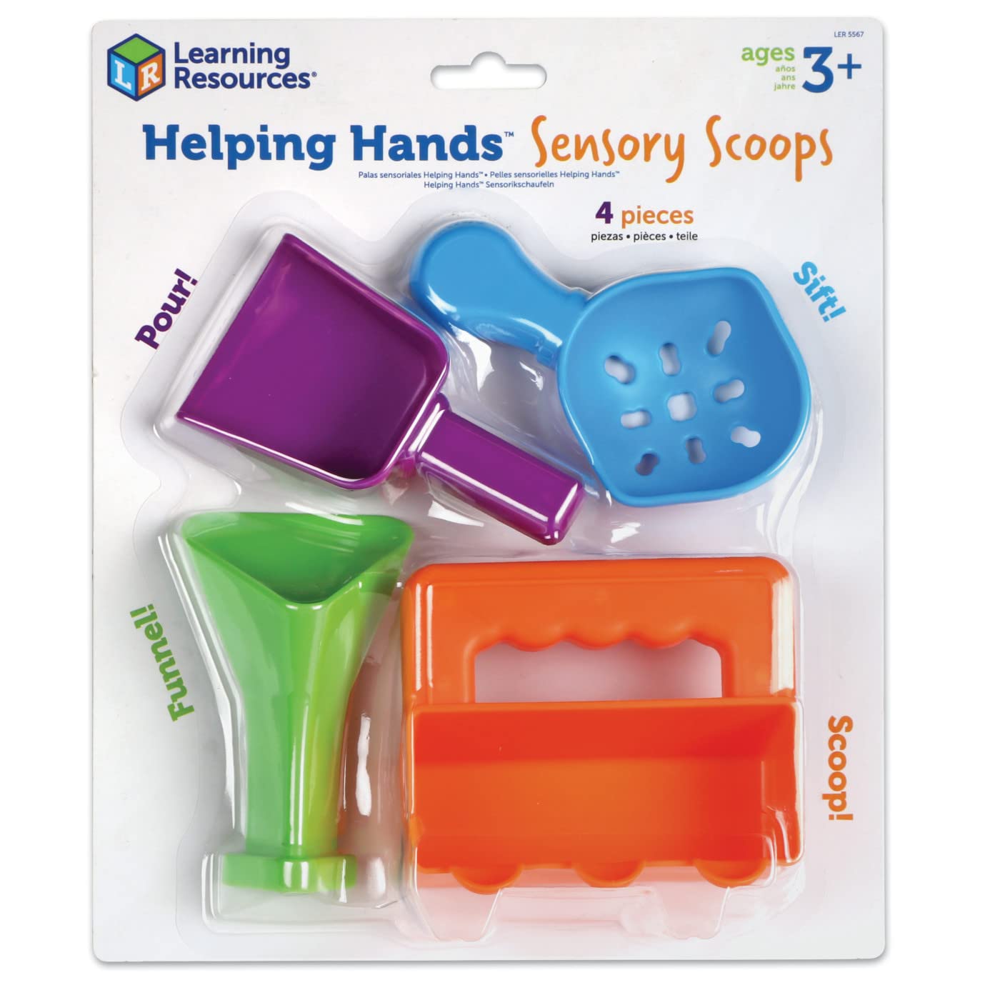Learning Resources Helping Hands Sensory Scoops - Fine Motor Skills Toys for Ages 3+ | 4 Pieces