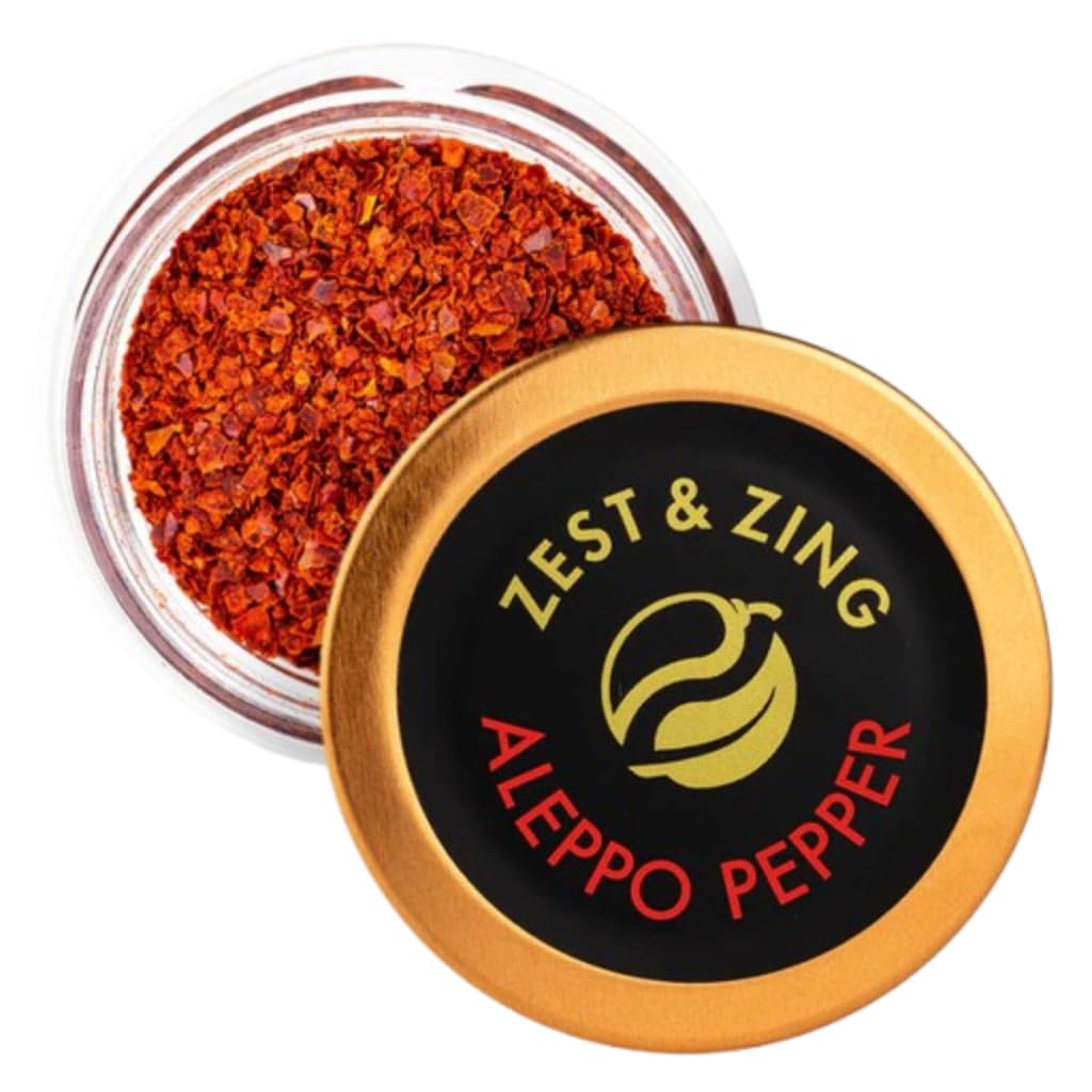 Zest & Zing Aleppo Pepper Chilli Flakes - Rich Flavour with Gentle Warmth | 18g Jar 1