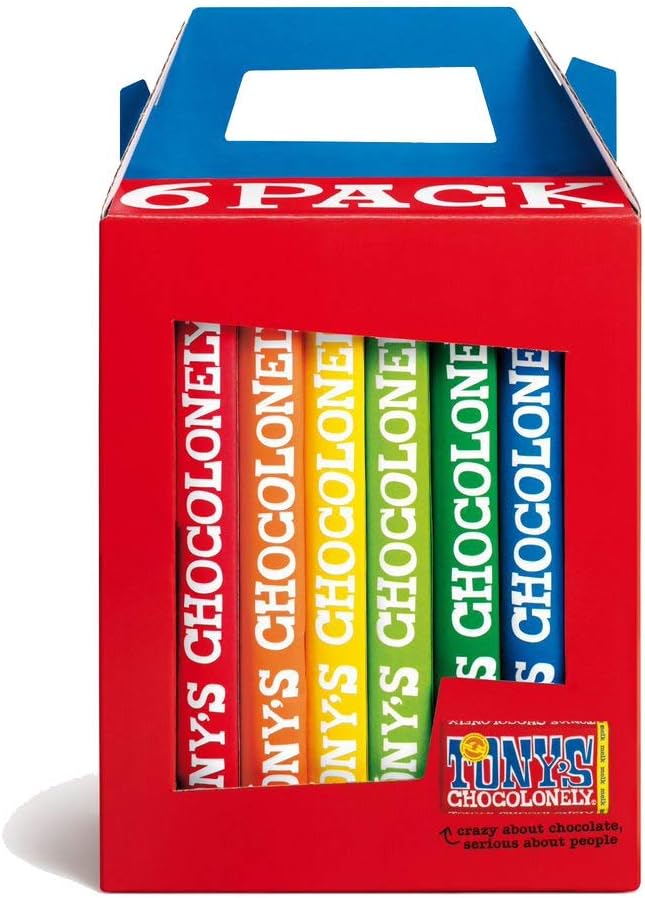 Tony's Chocolonely - Rainbowpack Classic Chocolate Variety Pack (6 x 180g)