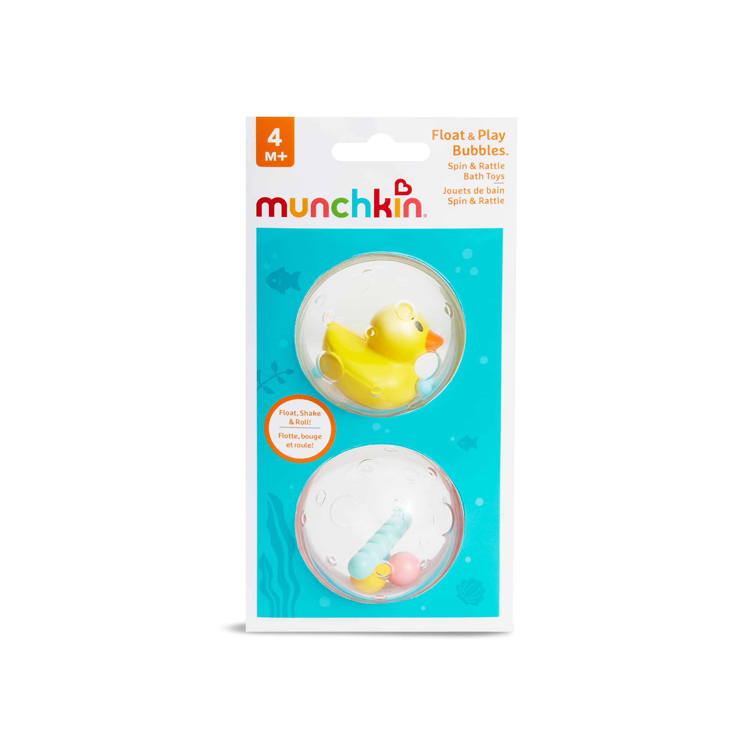 Munchkin Float and Play Bubbles Bath Toy - Floats, Spins, Rattles for Babies 3M+ 3