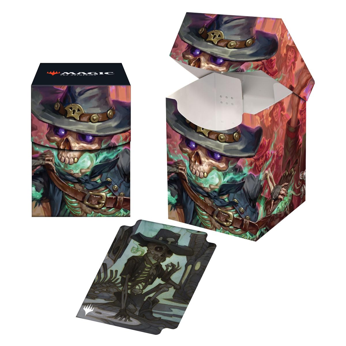 Ultra Pro - Magic: The Gathering Outlaws of Thunder Junction 100+ Deck Box with Tinybones Artwork