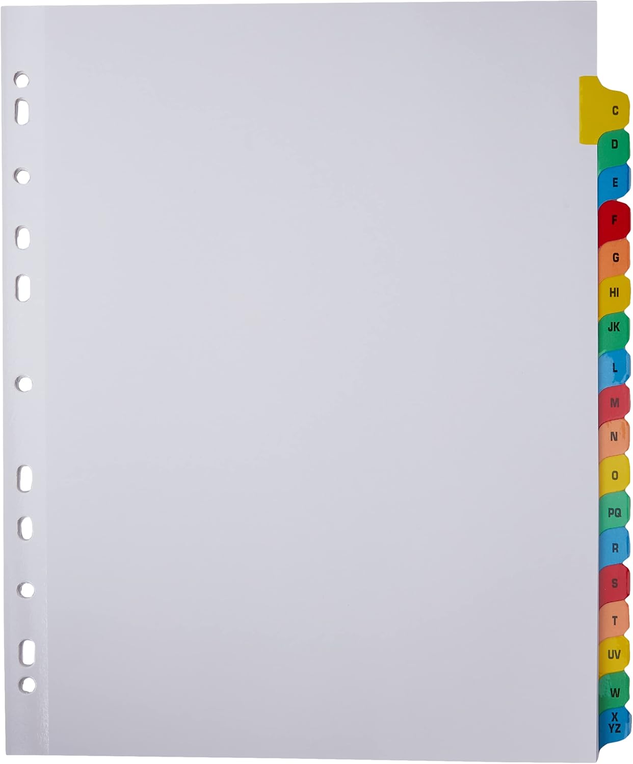 Q-CONNECT Extra Wide Index A-Z 20 Part Reinforced Board - Multi-Colour