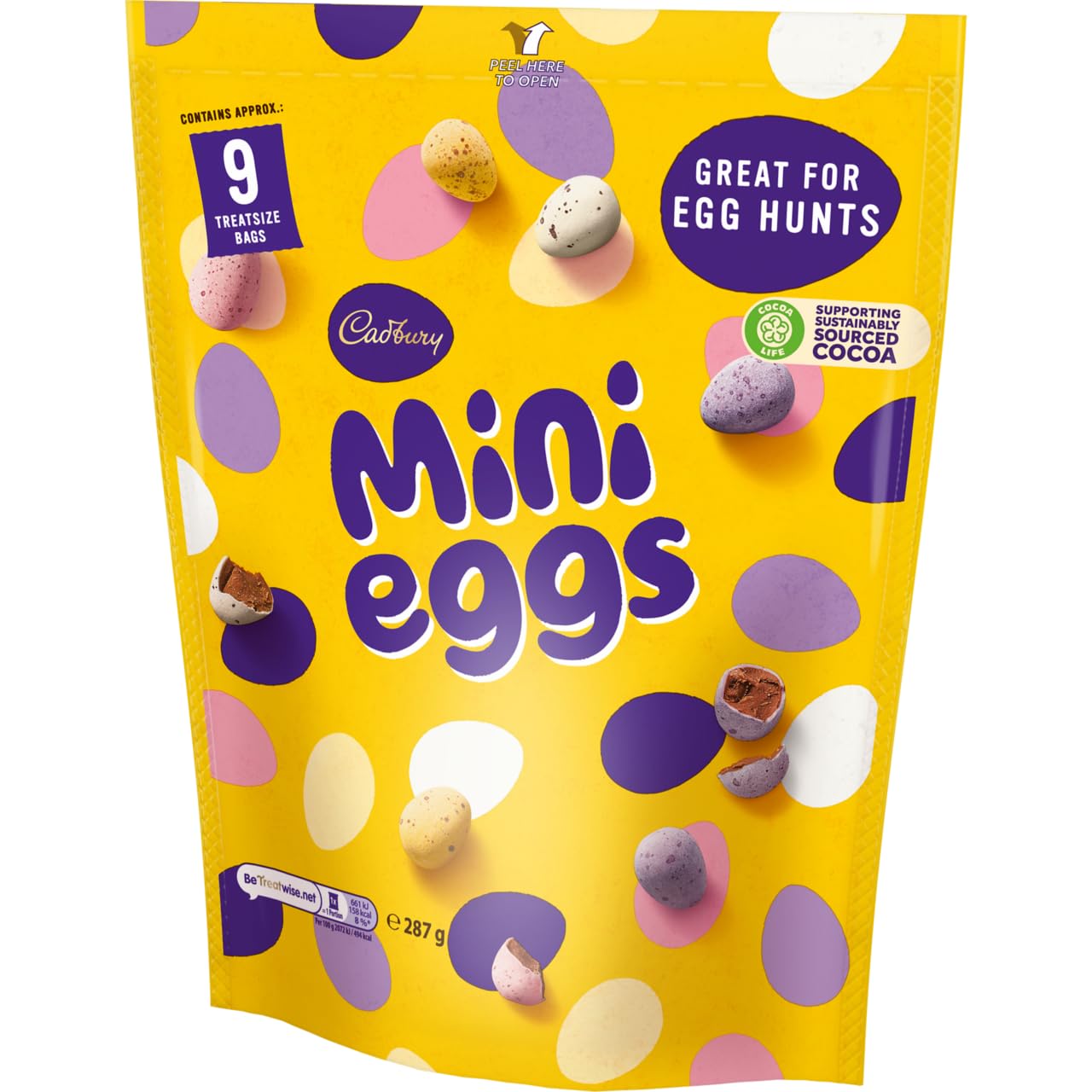 Cadbury Mini Eggs Pouch - Crunchy Milk Chocolate Eggs | 287g Bag | Vegetarian Friendly 2
