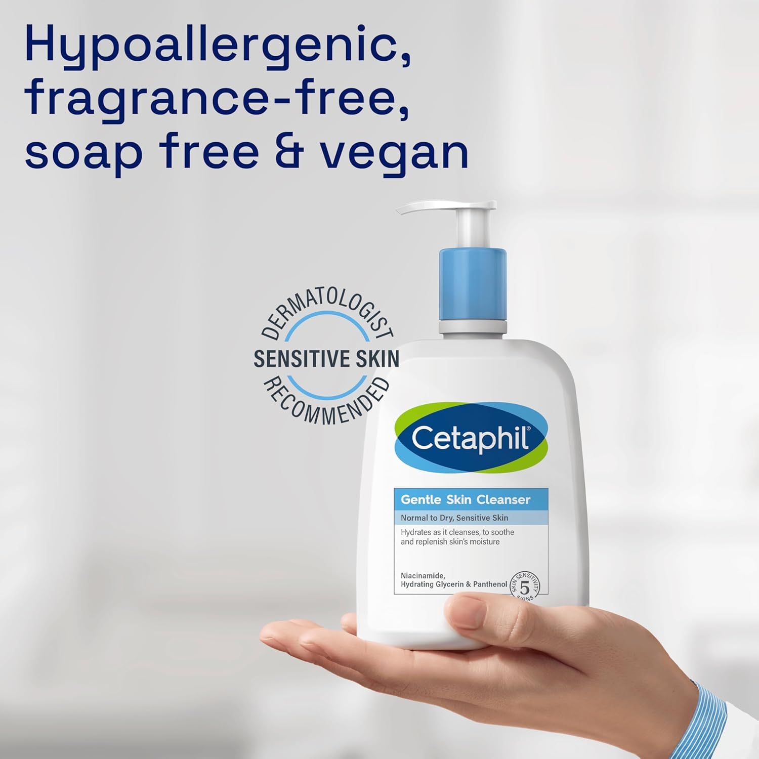 Cetaphil Gentle Skin Cleanser (473ml) - Face & Body Wash for Normal to Dry Sensitive Skin 3