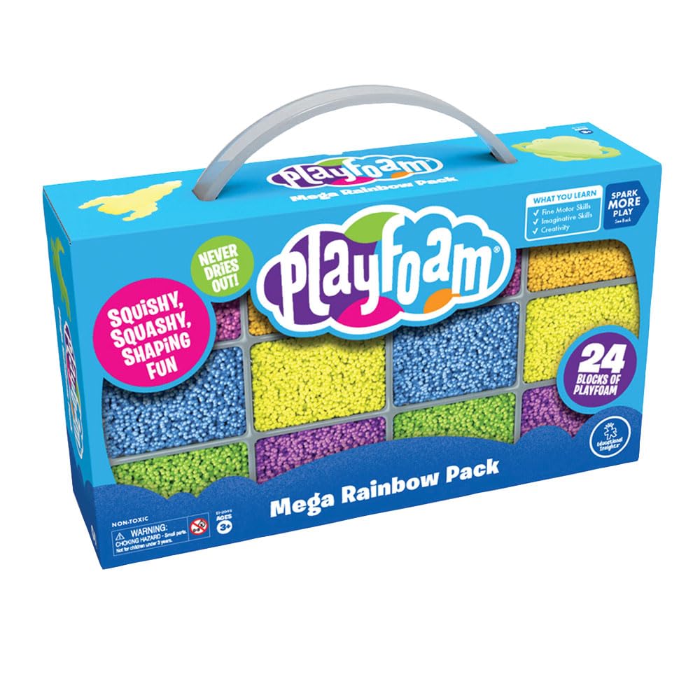 Educational Insights Playfoam Mega Rainbow Pack - Never Dries Out Sculpting Toy | 24 Bricks | Ages 3+ 3
