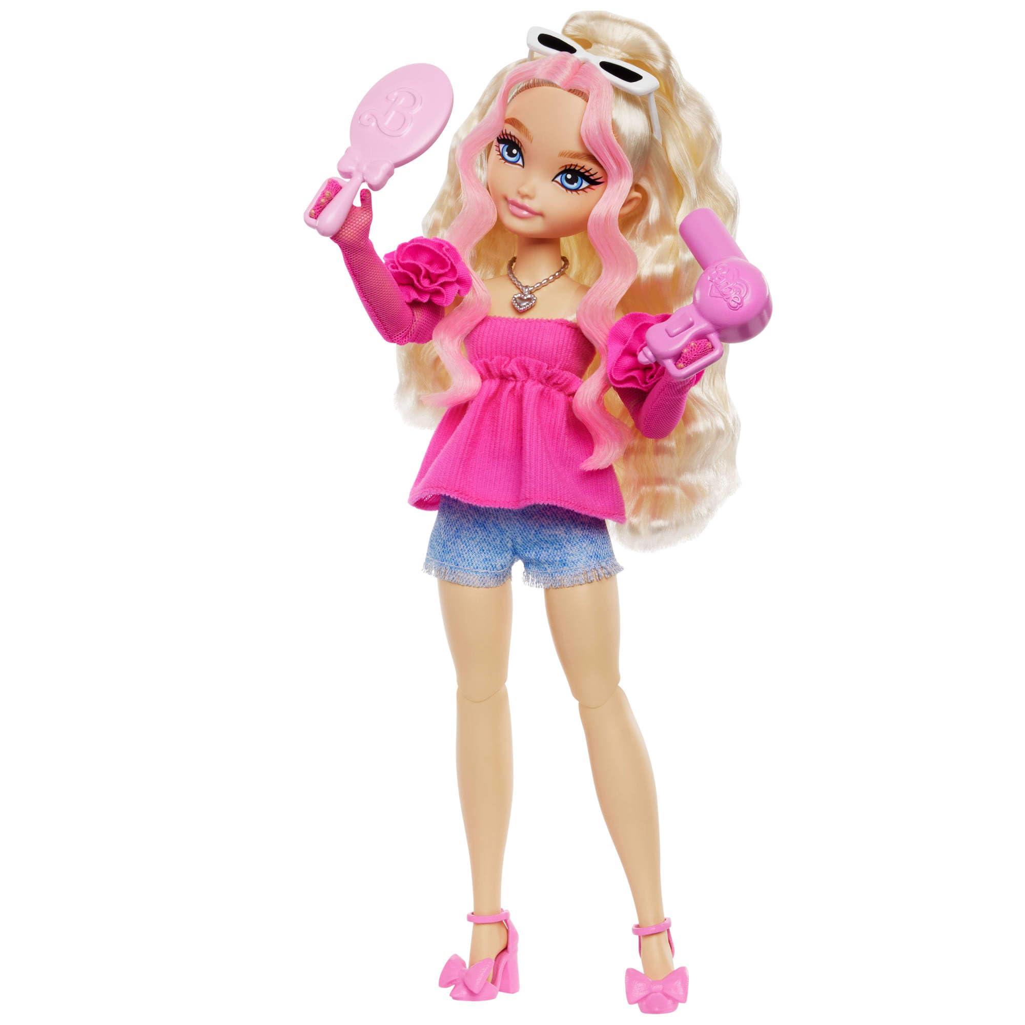 Barbie Dream Besties Playset - Barbie "Malibu" Doll with 11 Makeup Accessories, Posing Fun & Styling Hair for Kids 4+